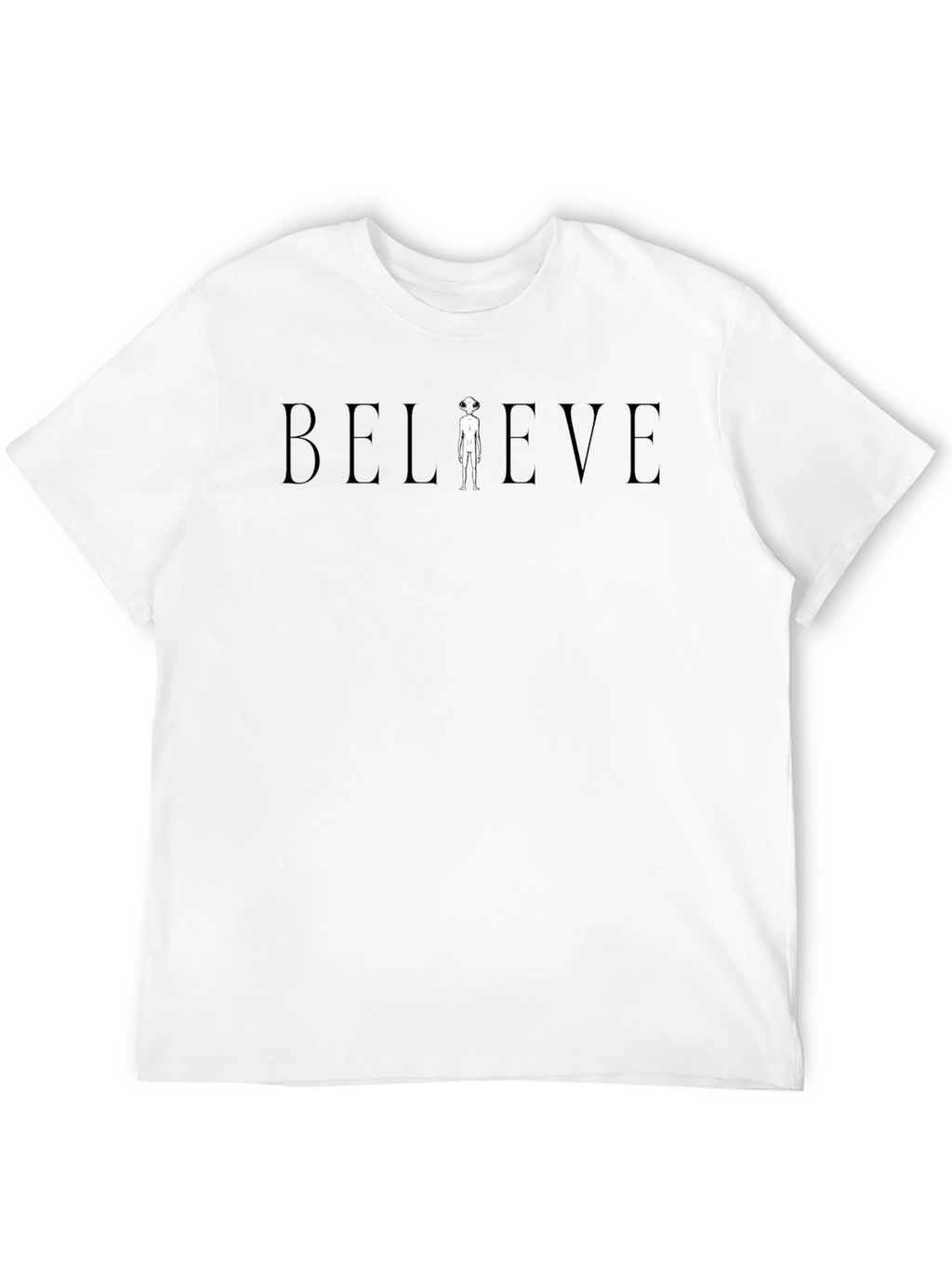 Believe Alien Graphic T-Shirt - Black