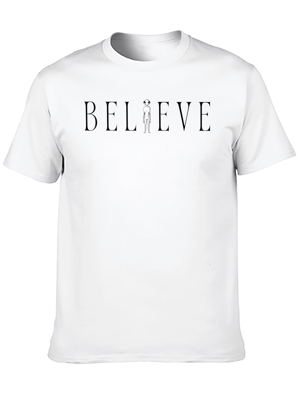 Believe Alien Graphic T-Shirt - Black