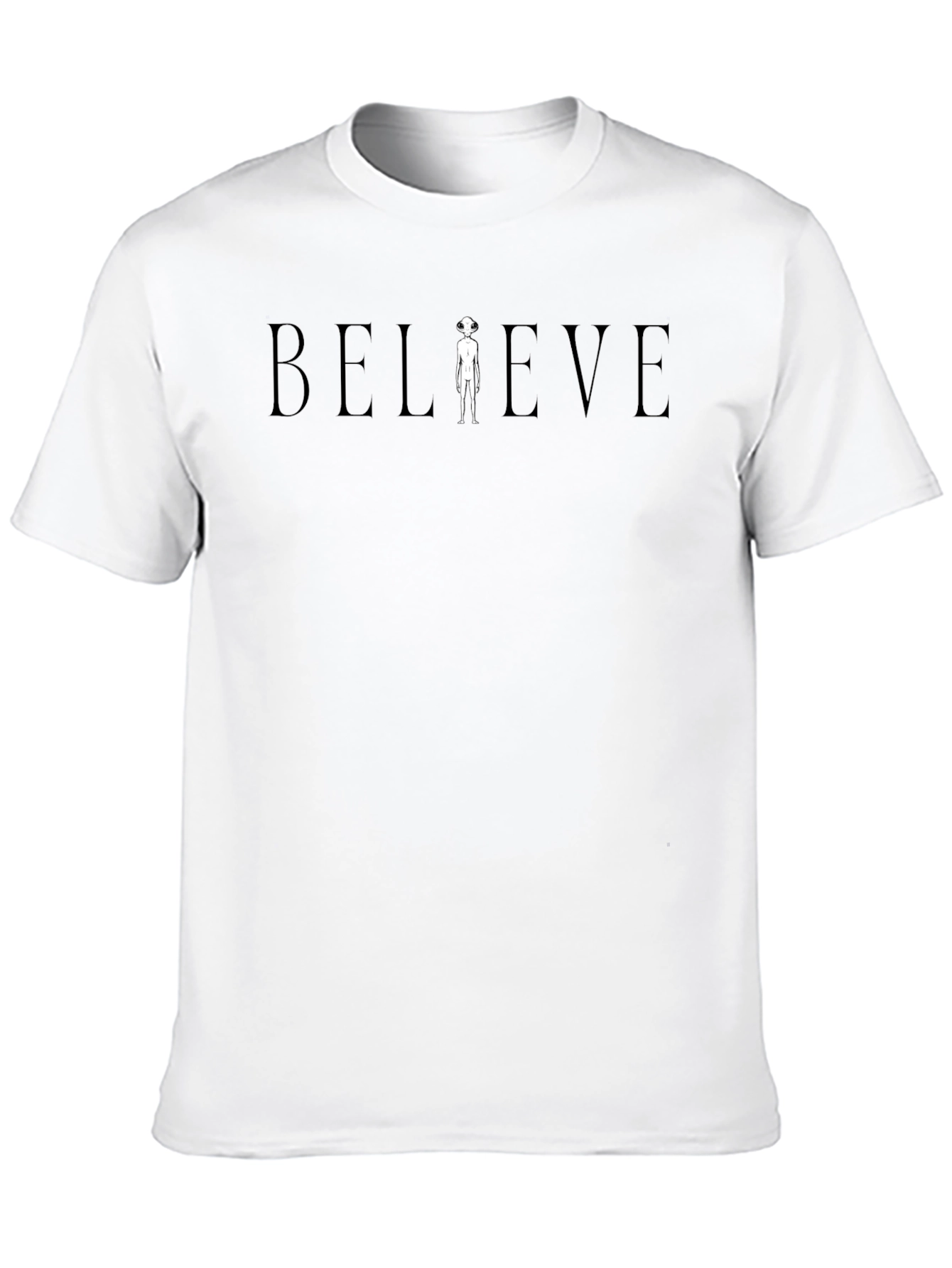 Believe Alien Graphic T-Shirt - Black