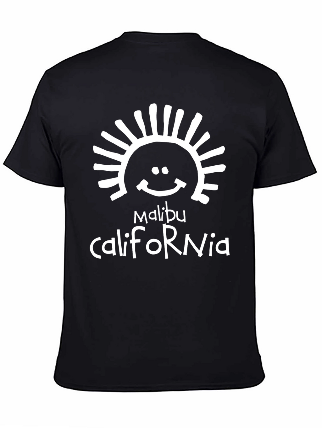 Malibu California Black Graphic T-Shirt