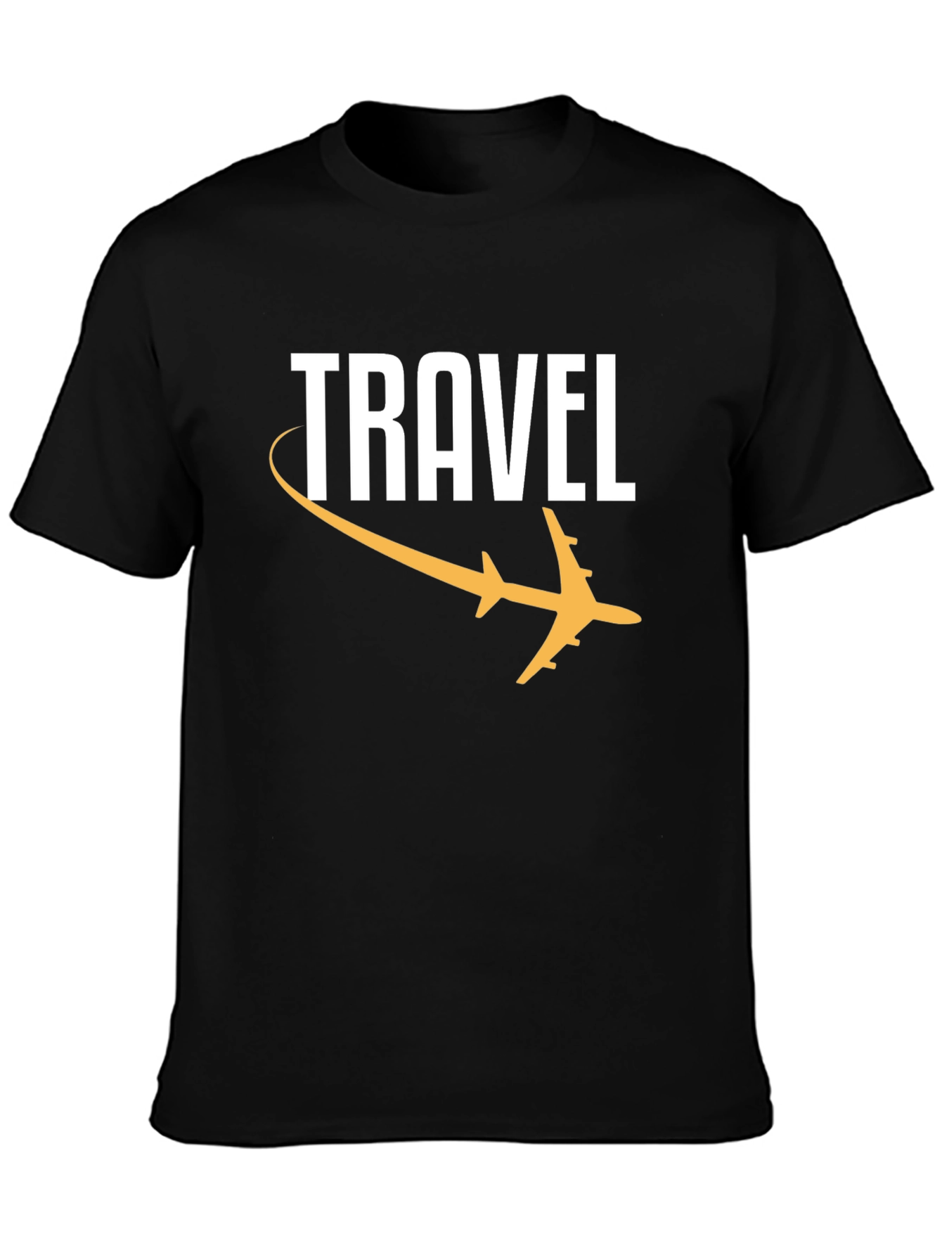 Travel Graphic Tee - Black Airplane T-Shirt