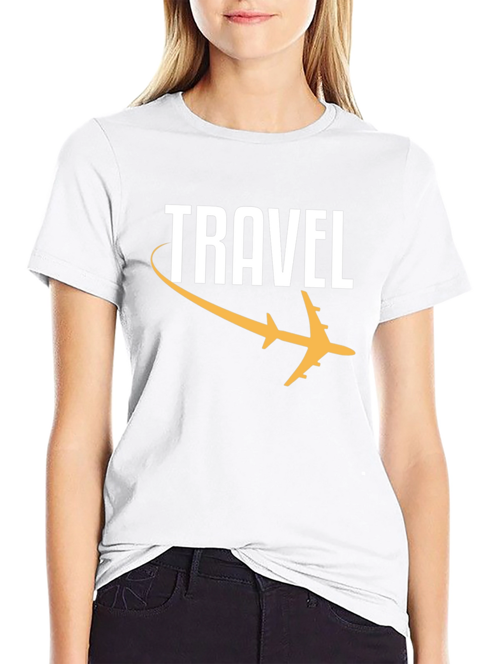 Travel Graphic Tee - Black Airplane T-Shirt