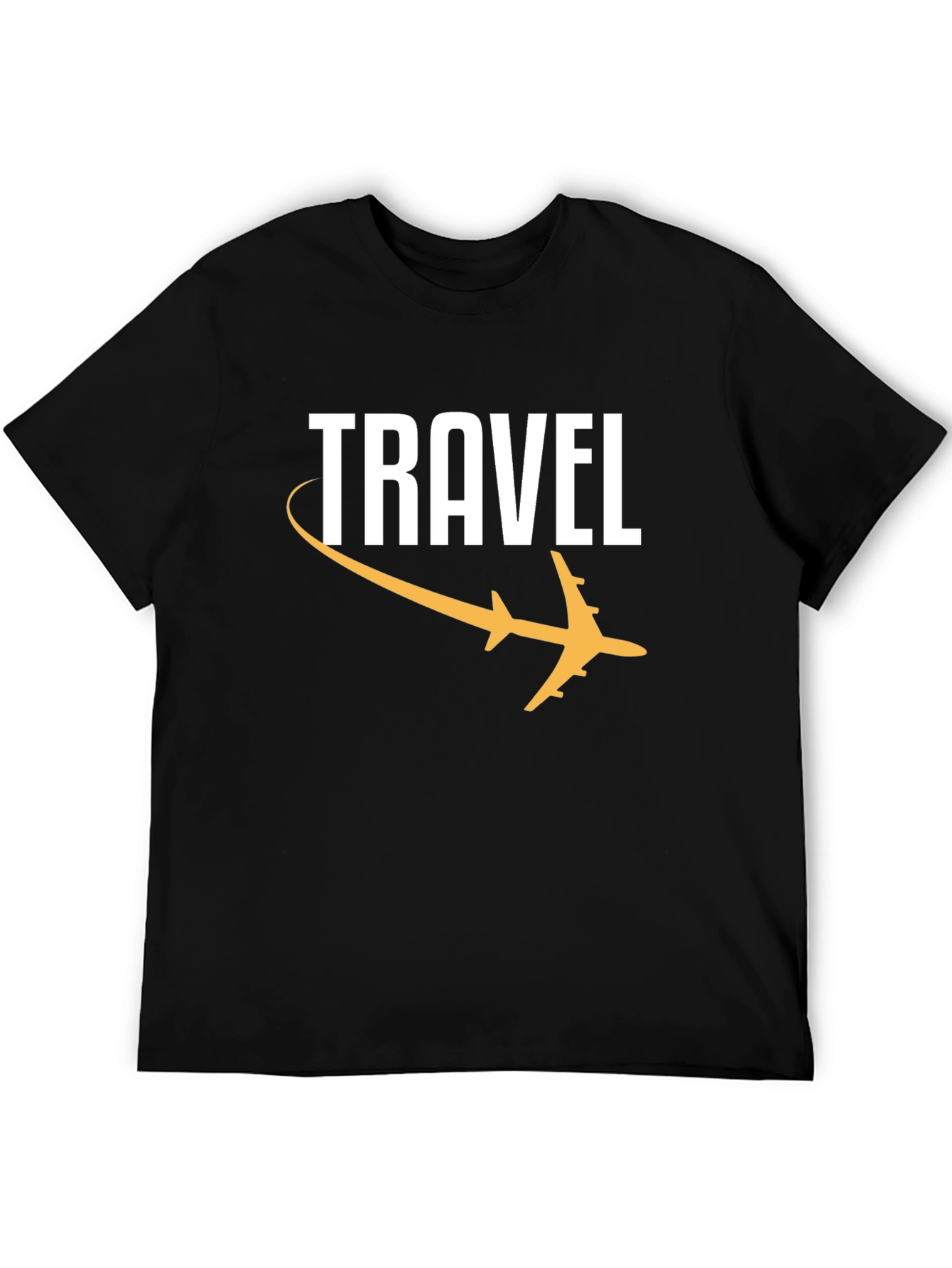 Travel Graphic Tee - Black Airplane T-Shirt