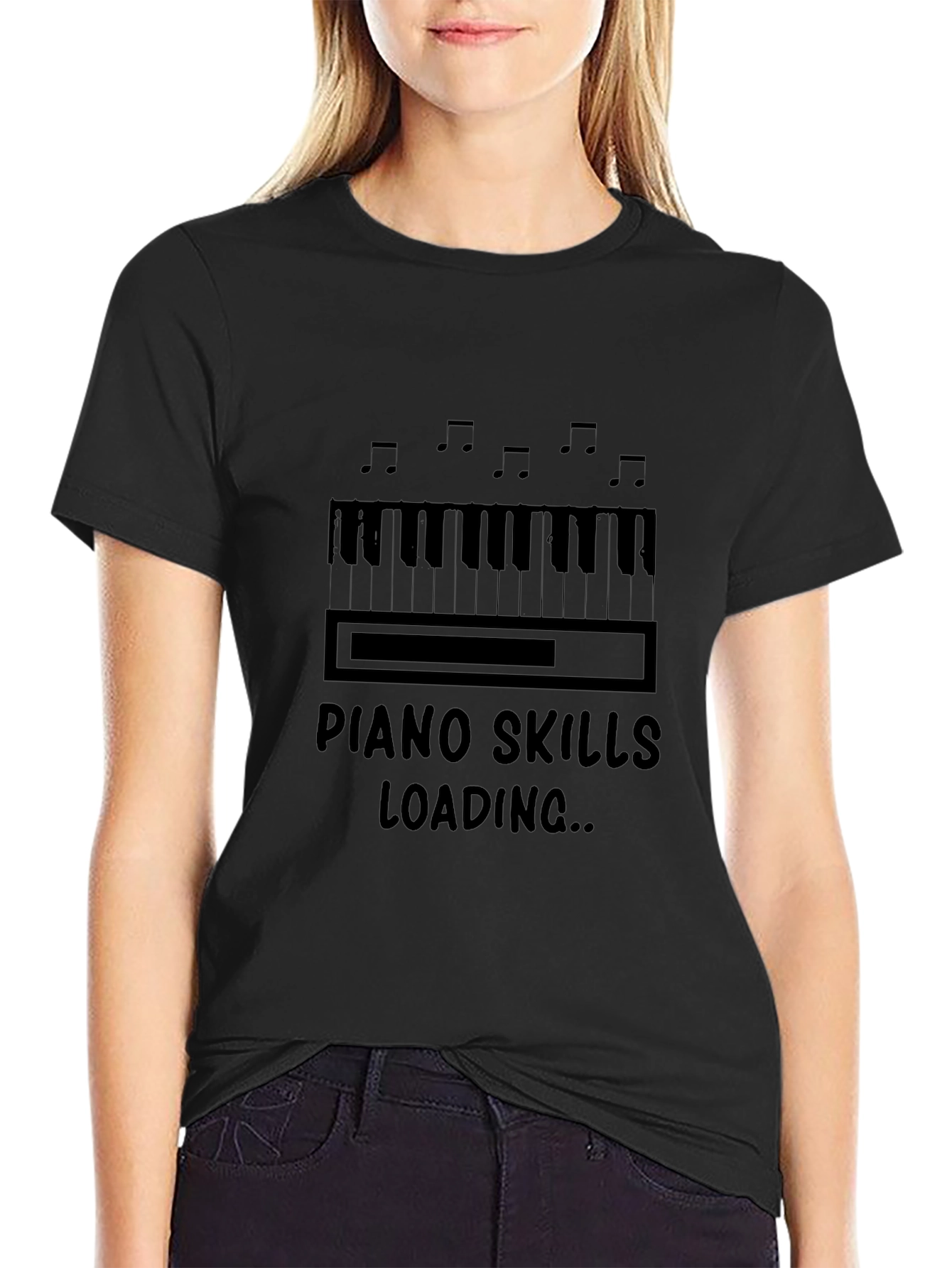Piano Skills Loading Graphic T-Shirt Musician Tee