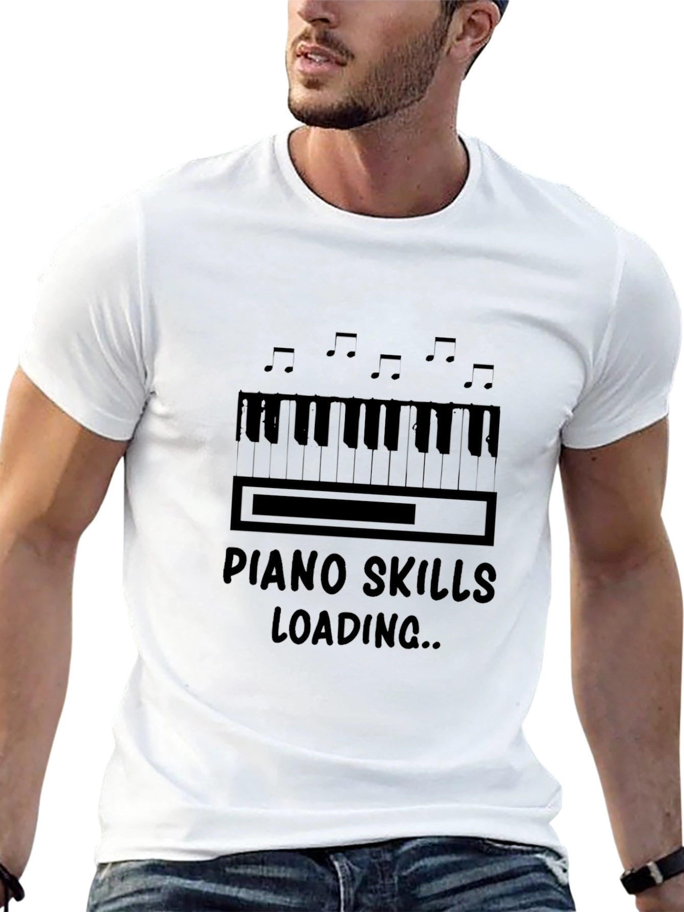 Piano Skills Loading Graphic T-Shirt Musician Tee