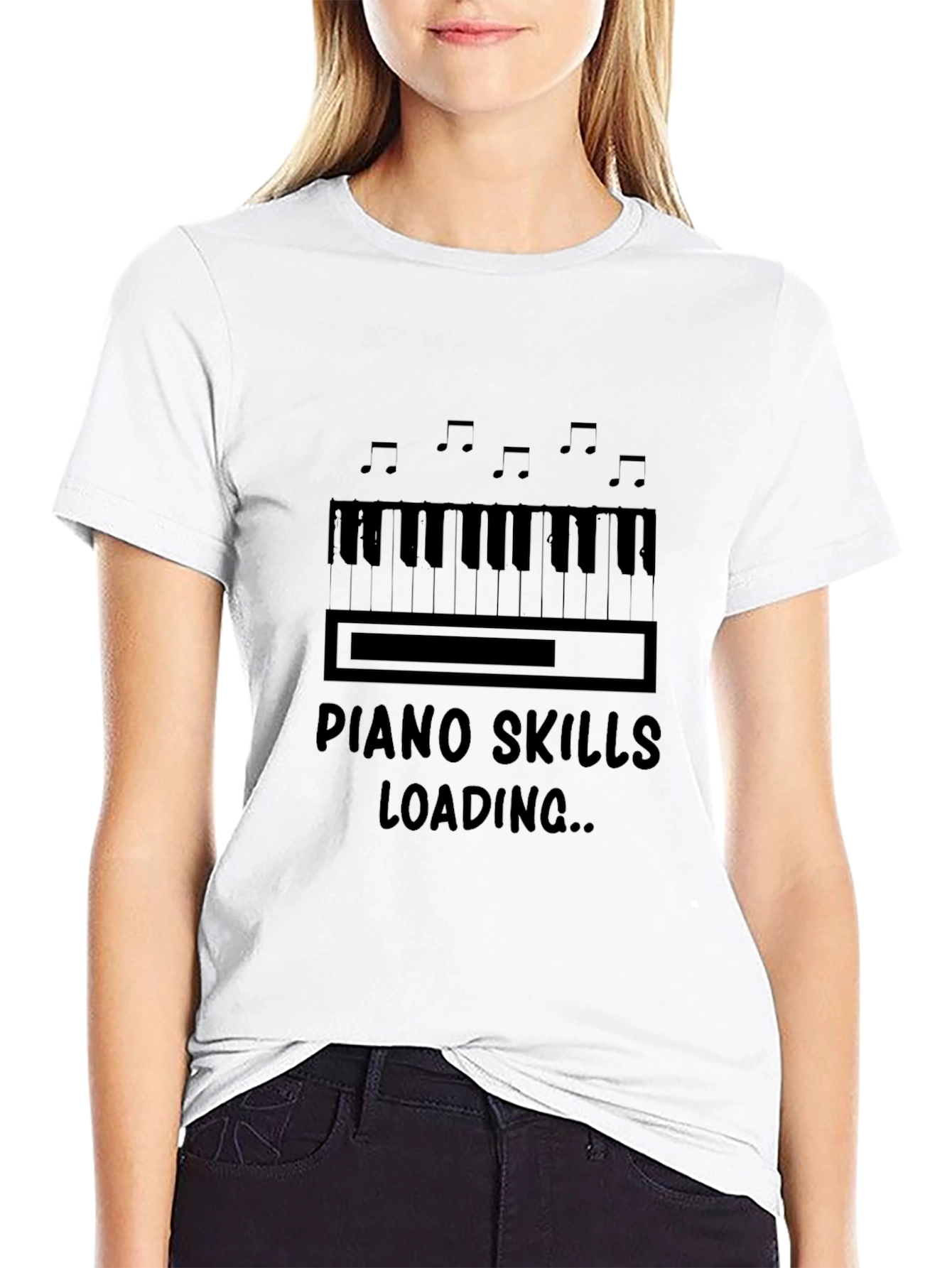 Piano Skills Loading Graphic T-Shirt Musician Tee