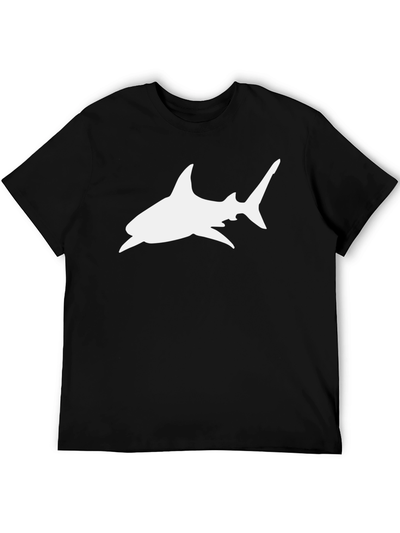 Black Shark Graphic Tee - Mens Casual T-Shirt