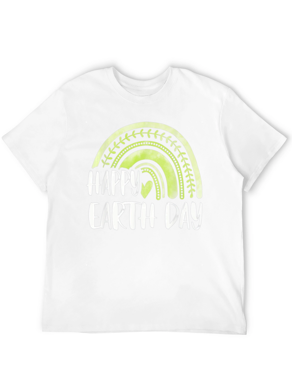 Happy Earth Day T-Shirt - Green Rainbow Design