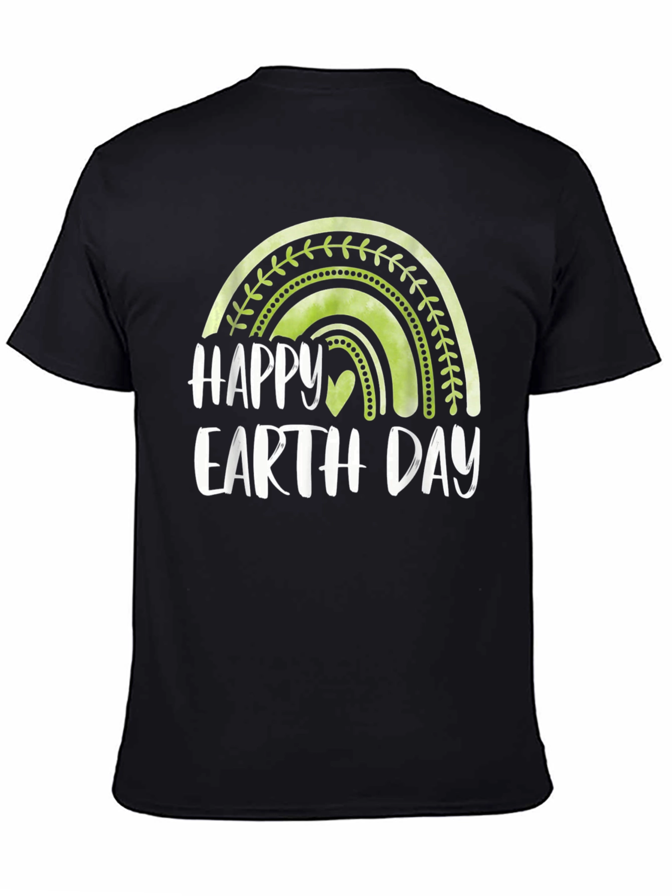 Happy Earth Day T-Shirt - Green Rainbow Design