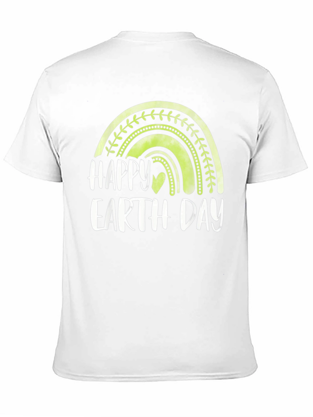 Happy Earth Day T-Shirt - Green Rainbow Design