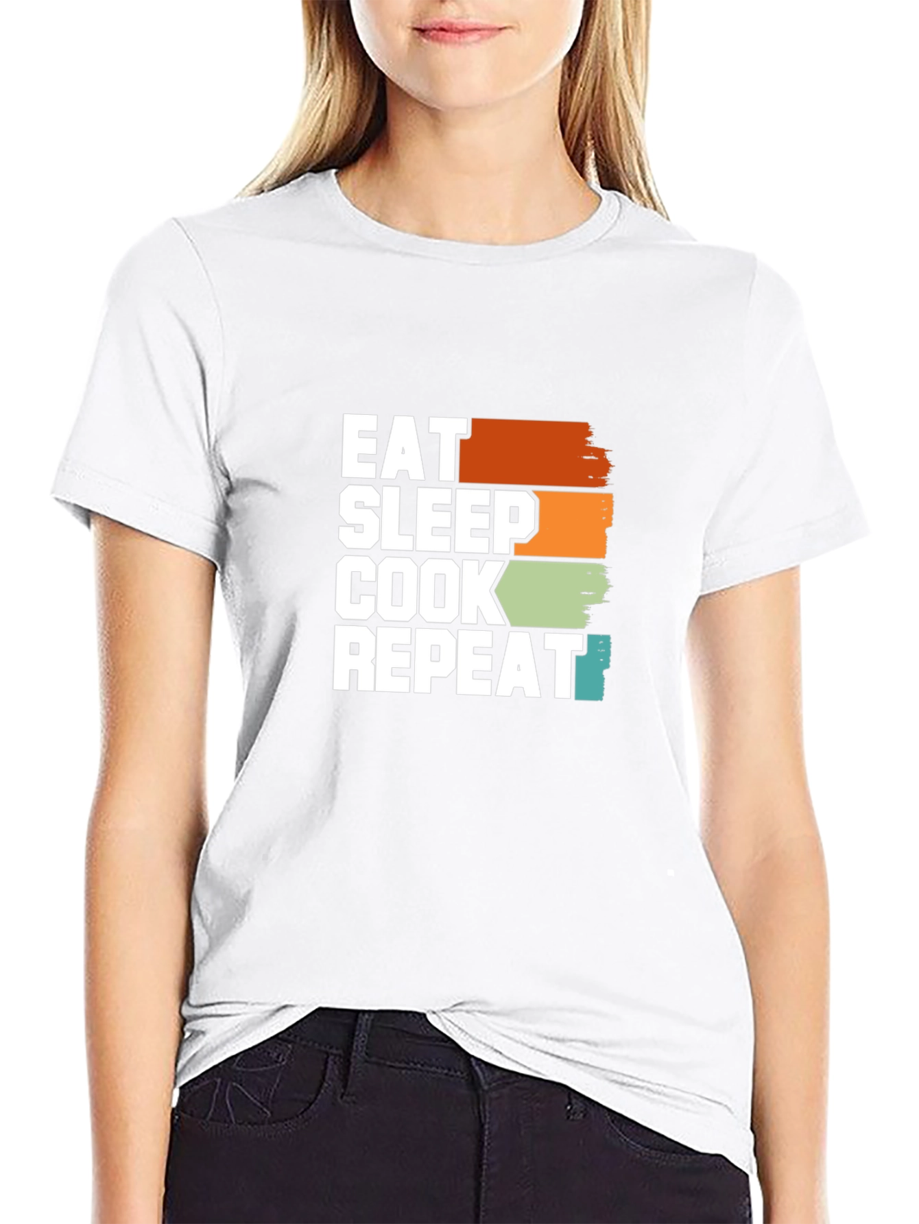 Eat Sleep Cook Repeat Graphic Tee