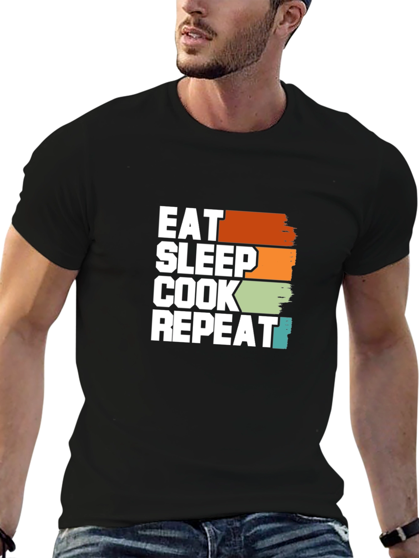 Eat Sleep Cook Repeat Graphic Tee