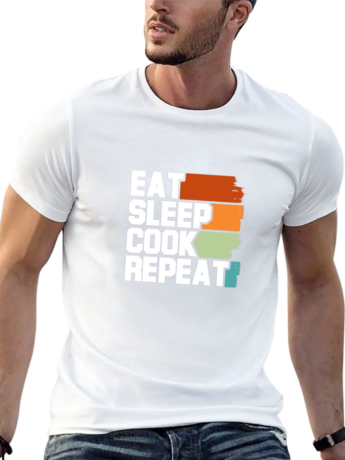 Eat Sleep Cook Repeat Graphic Tee