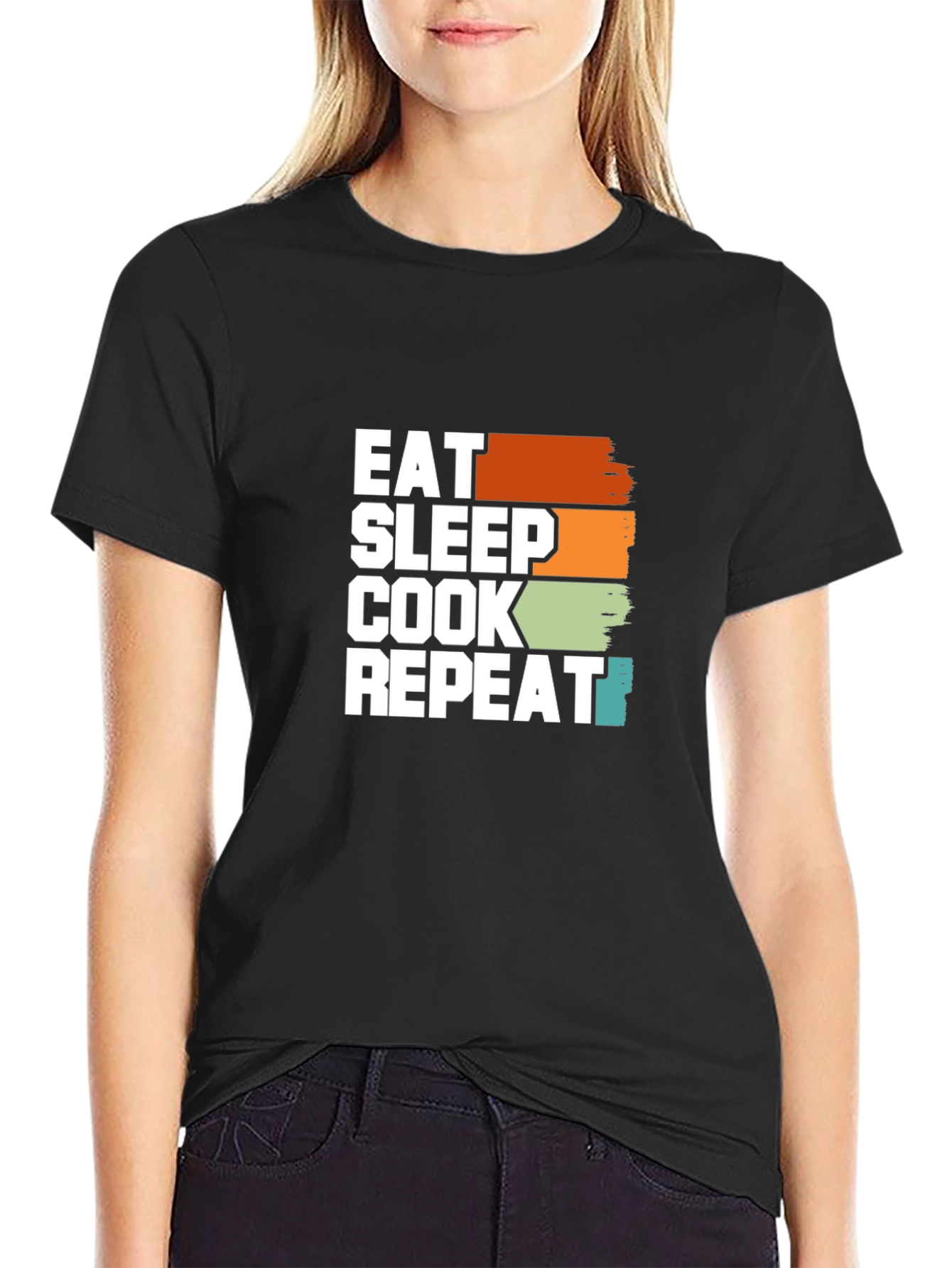 Eat Sleep Cook Repeat Graphic Tee