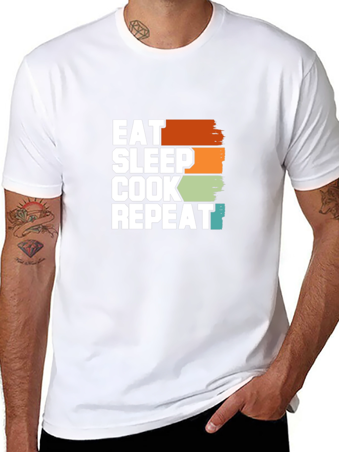 Eat Sleep Cook Repeat Graphic Tee