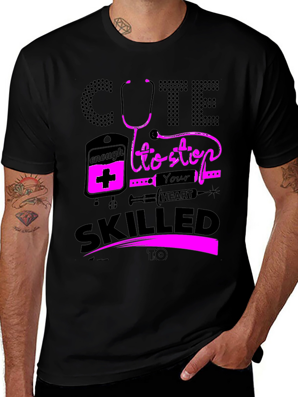 Cute Enough To Stop Your Heart Nurse T-Shirt