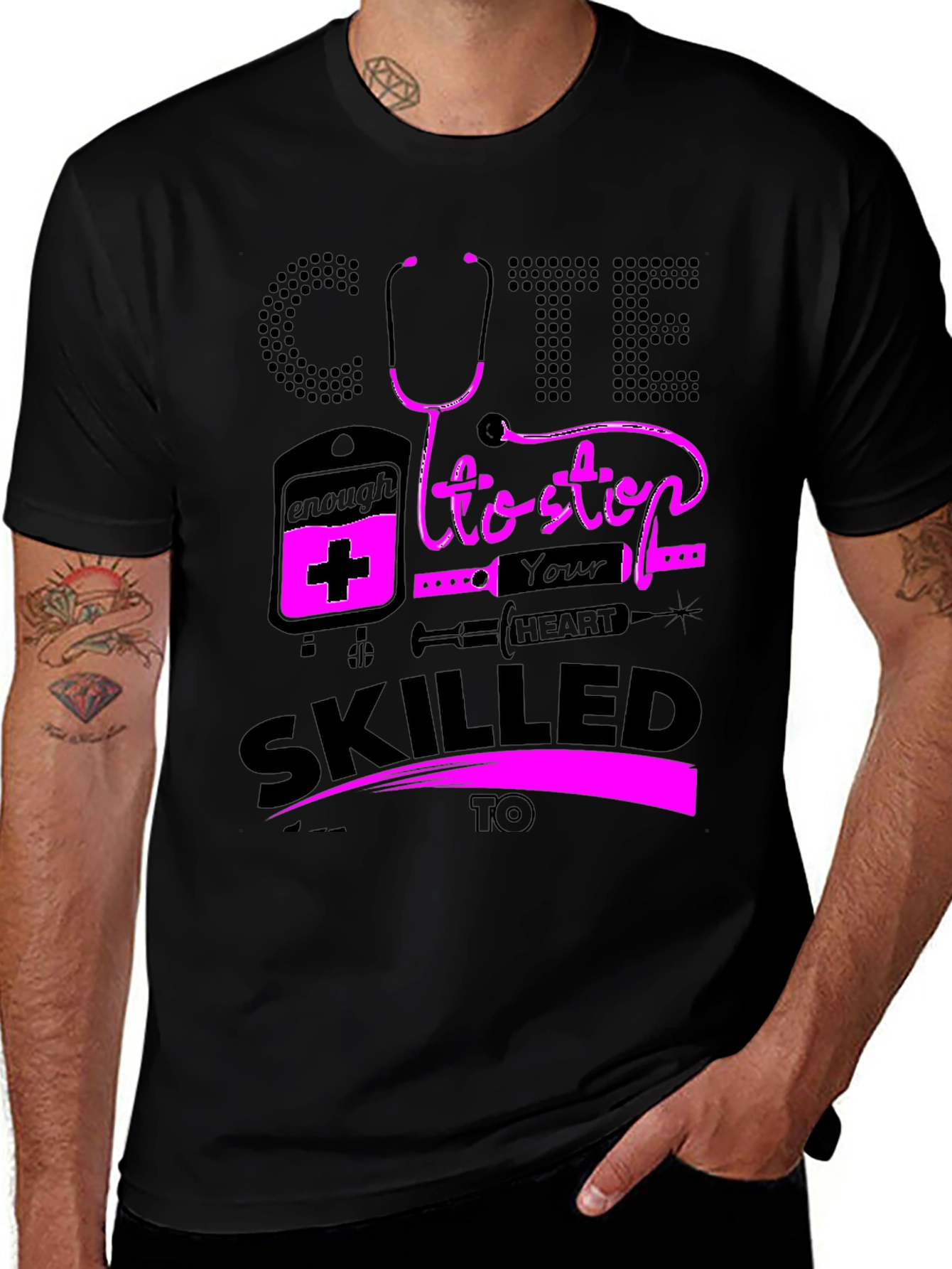 Cute Enough To Stop Your Heart Nurse T-Shirt