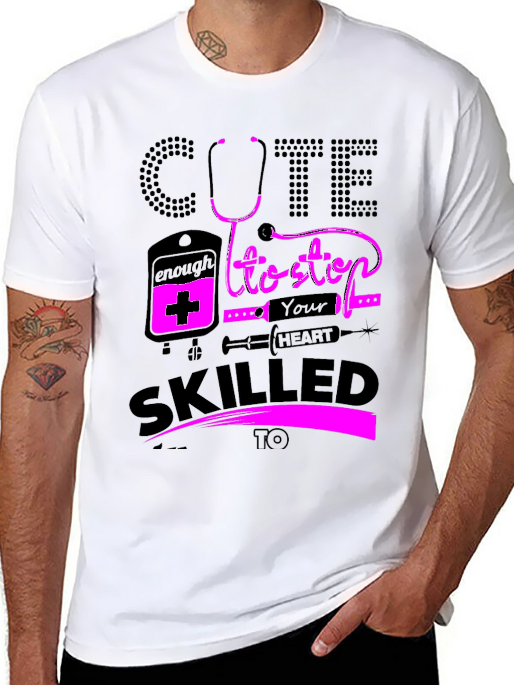 Cute Enough To Stop Your Heart Nurse T-Shirt