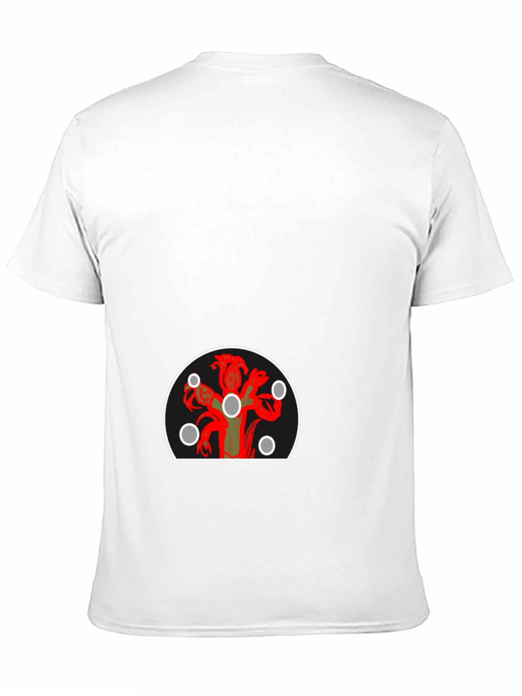 Graphic Print Tee - Hydra Design Black T-Shirt