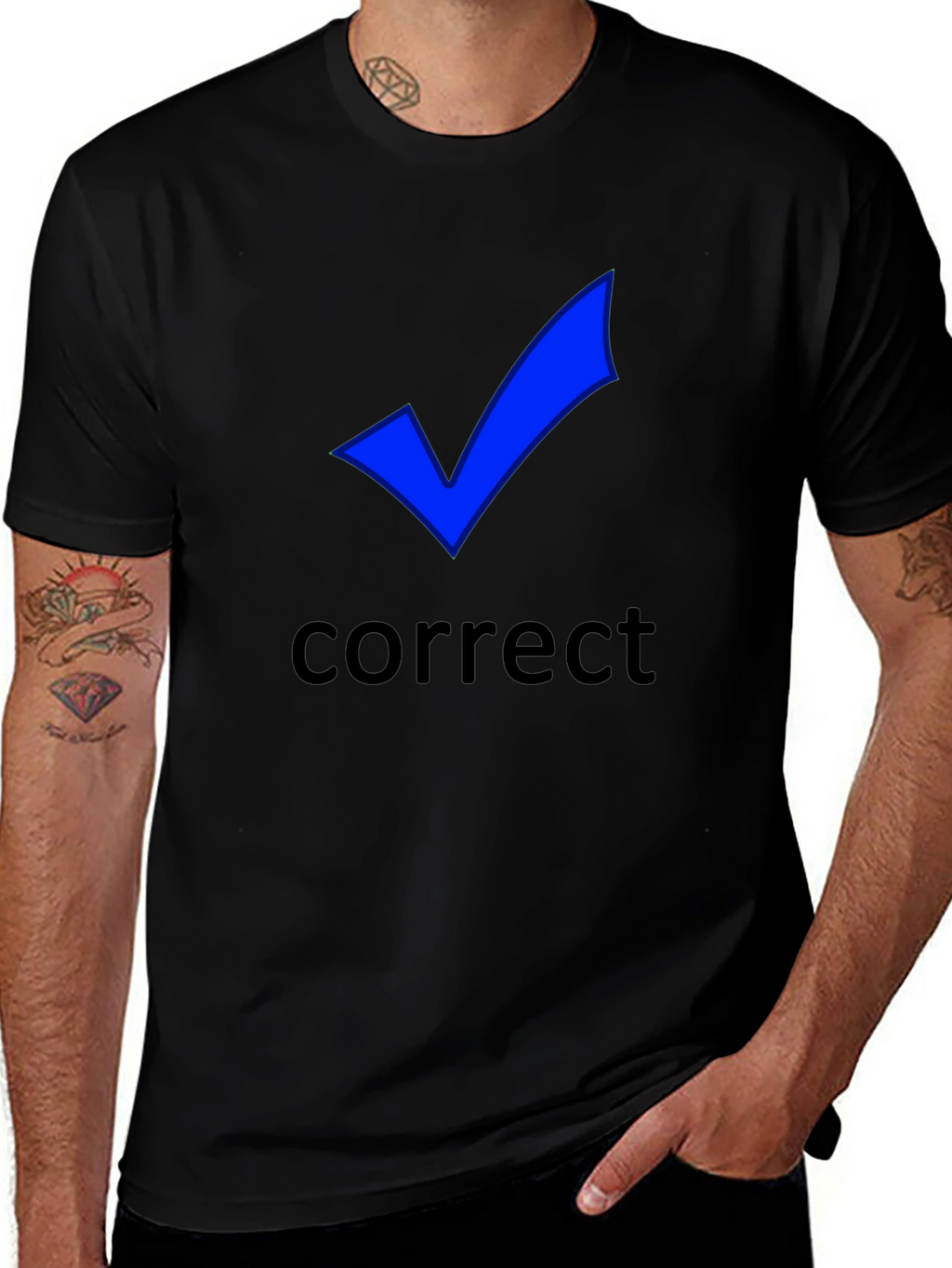 Correct Check Mark T-Shirt - Black