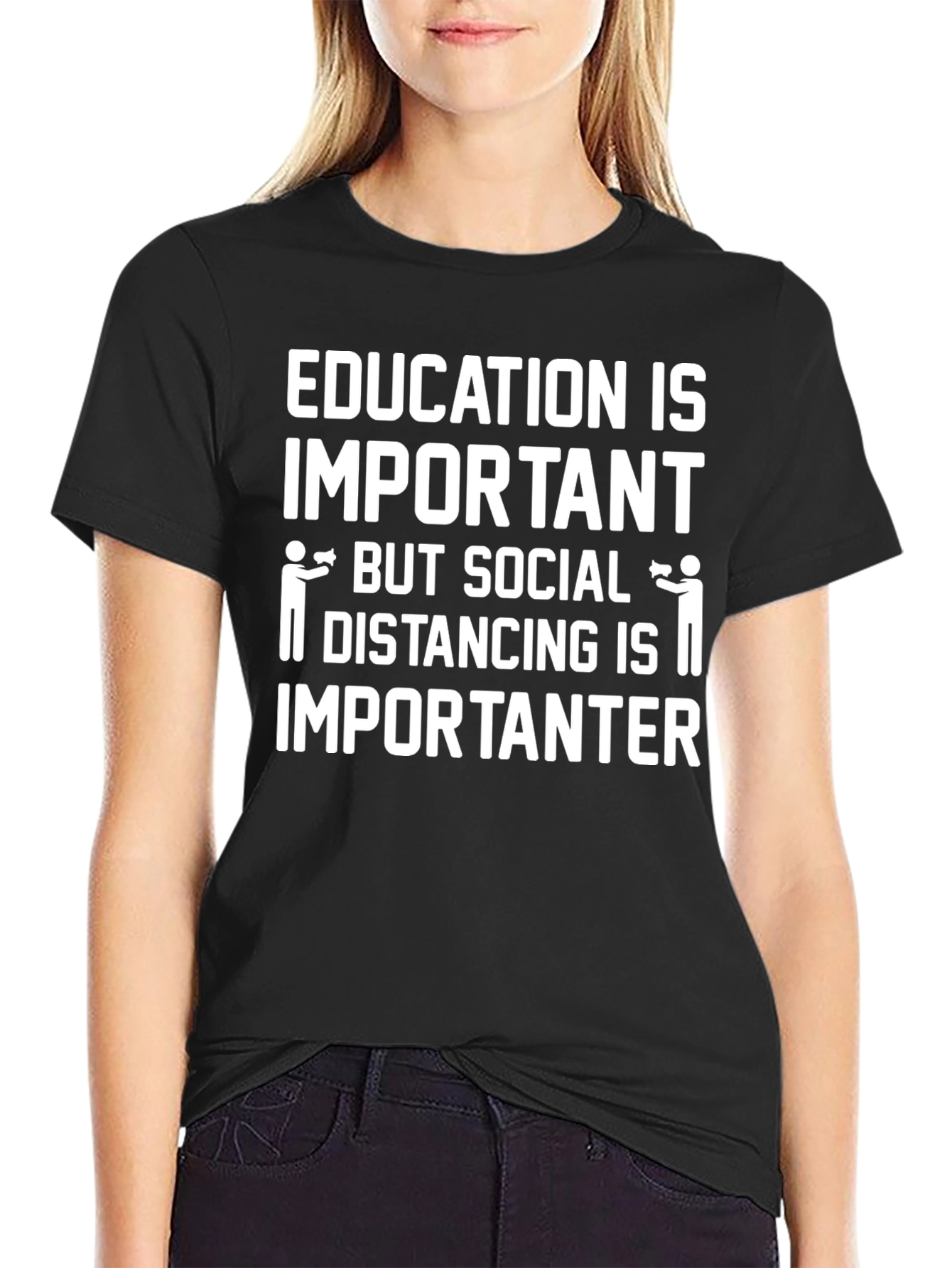Education vs. Social Distancing Graphic Tee