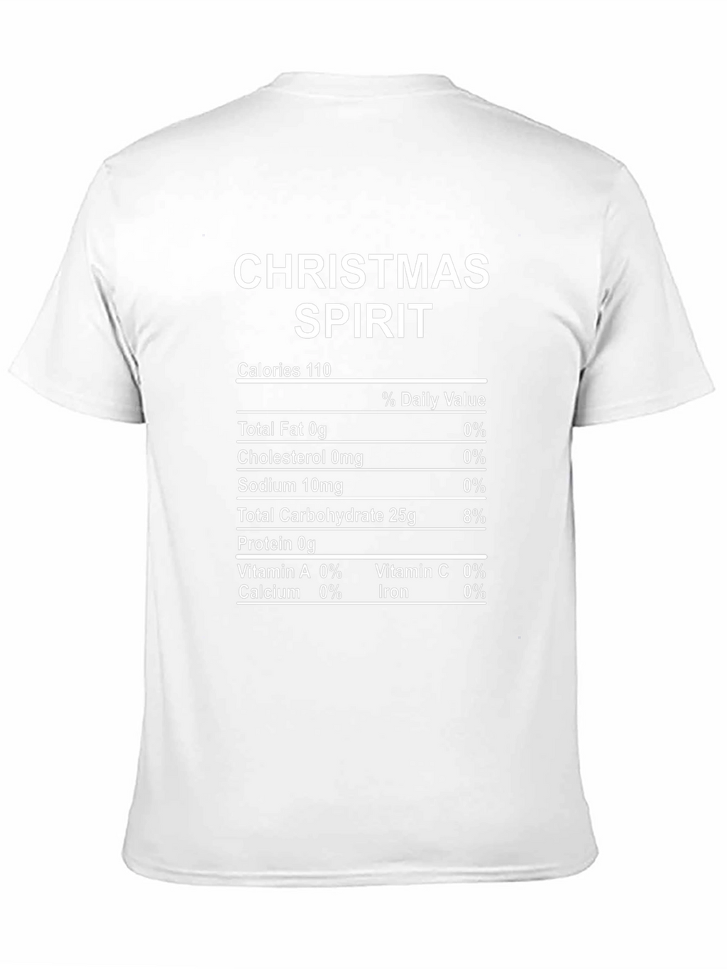 Christmas Spirit Nutrition Facts T-Shirt
