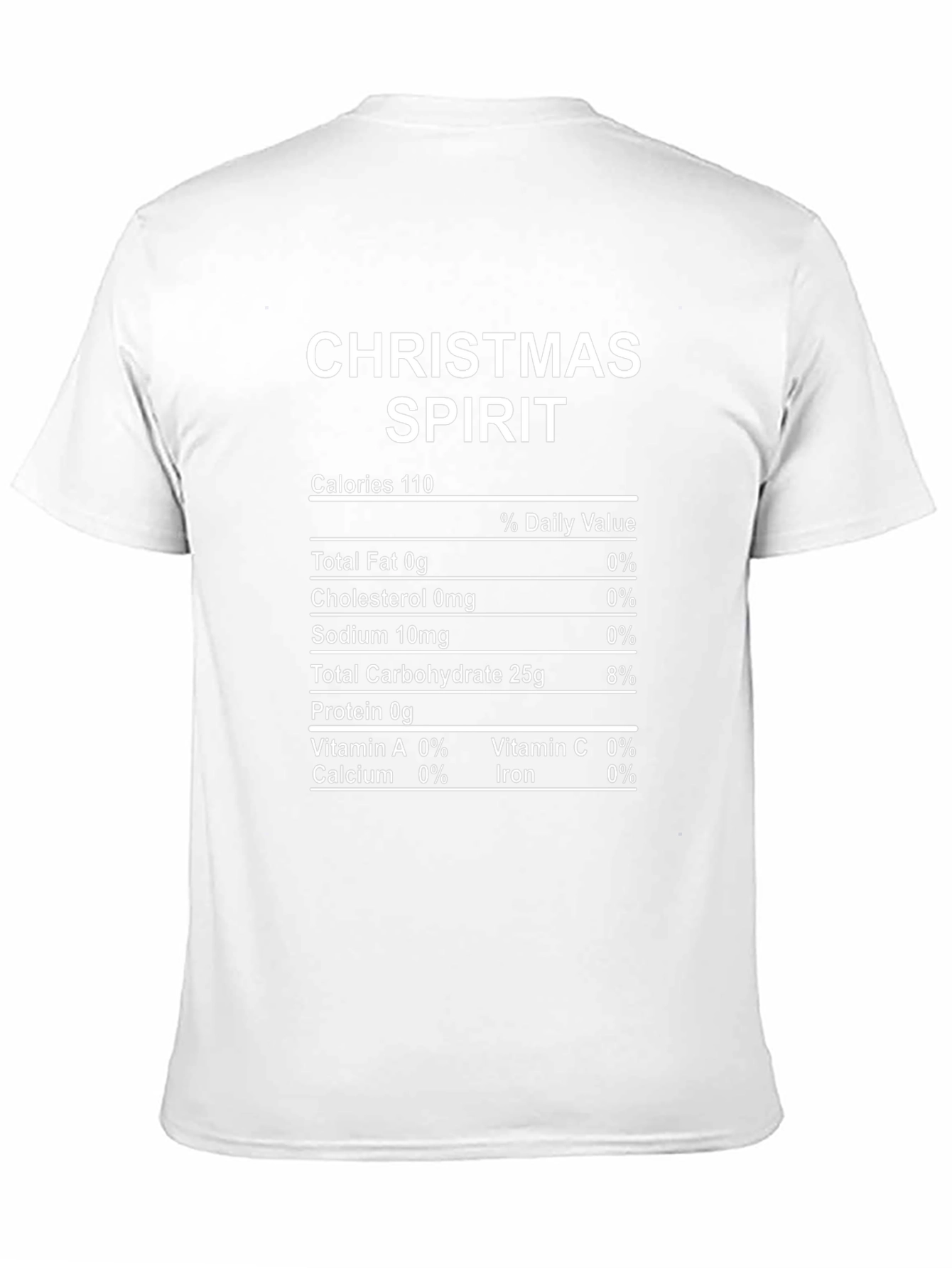 Christmas Spirit Nutrition Facts T-Shirt