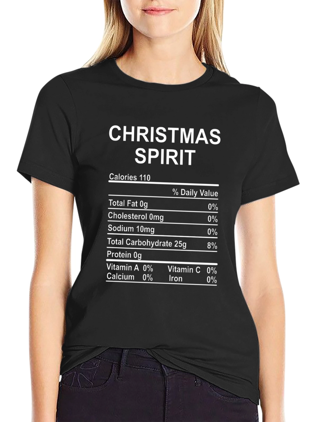 Christmas Spirit Nutrition Facts T-Shirt