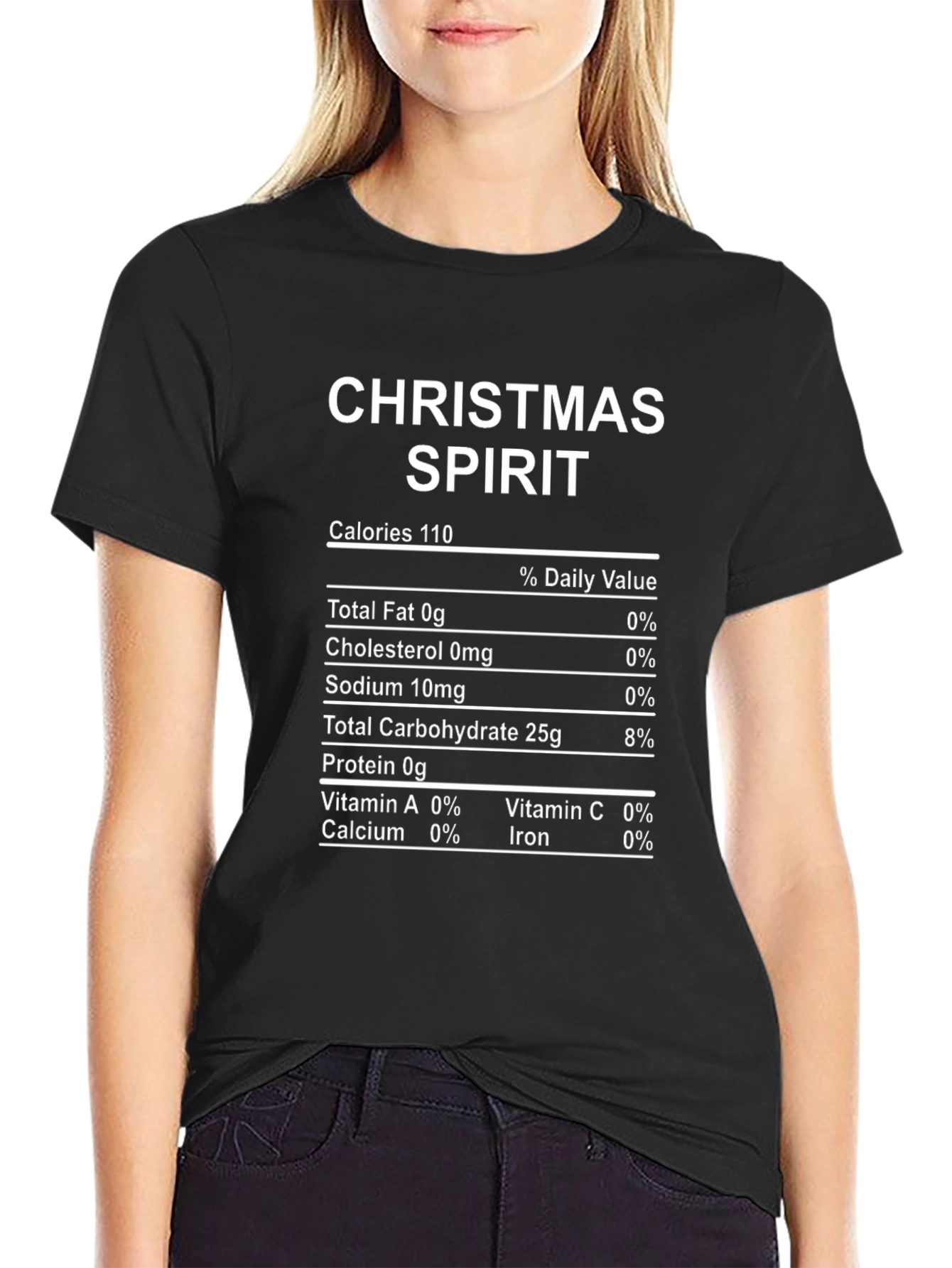 Christmas Spirit Nutrition Facts T-Shirt