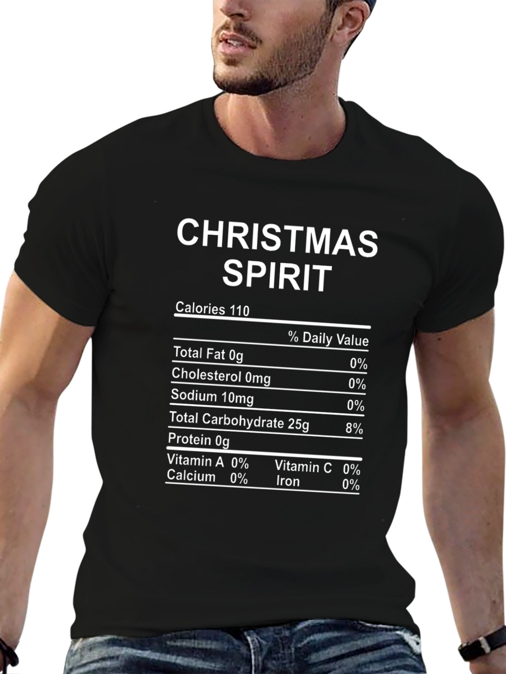 Christmas Spirit Nutrition Facts T-Shirt