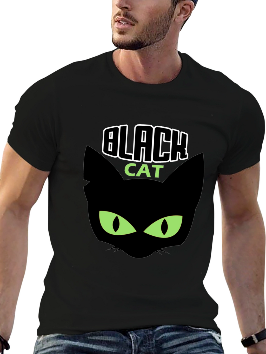 Black Cat Graphic T-Shirt