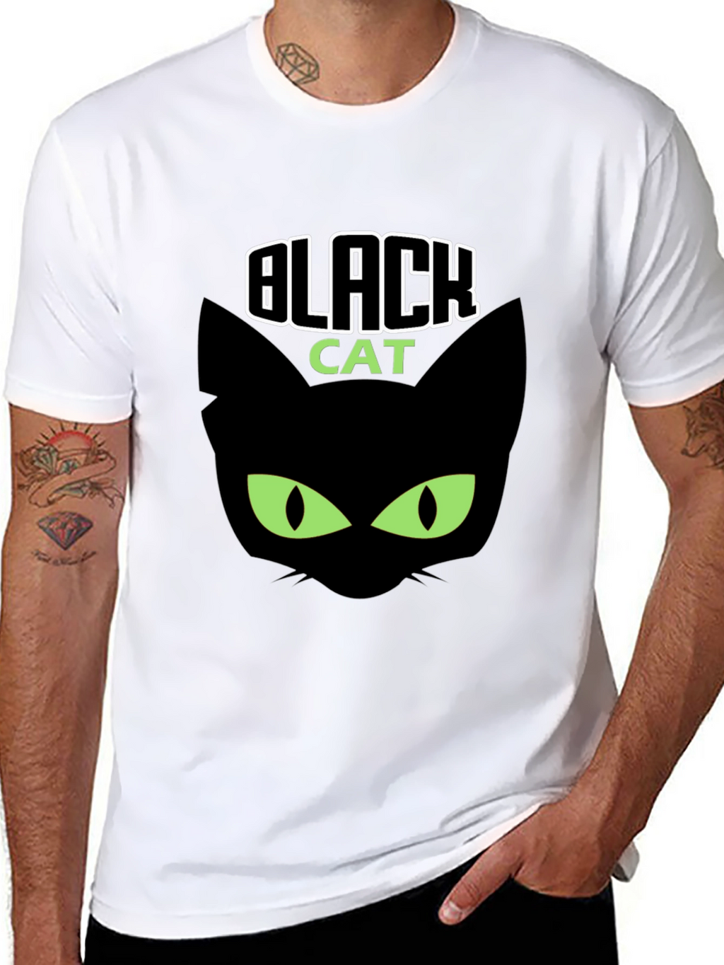 Black Cat Graphic T-Shirt
