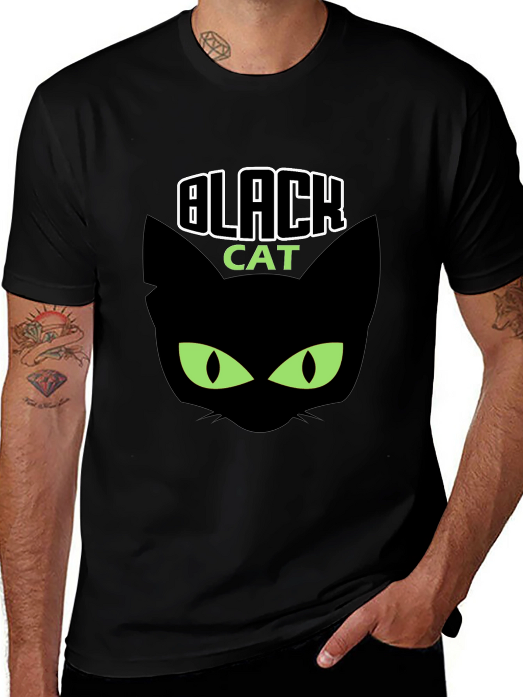 Black Cat Graphic T-Shirt
