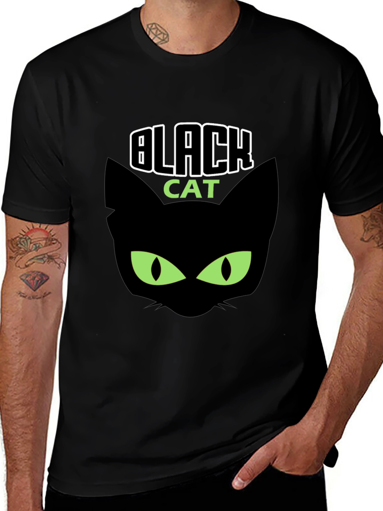 Black Cat Graphic T-Shirt