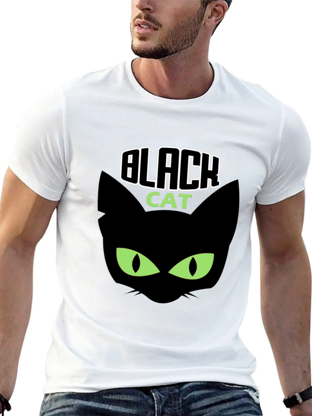 Black Cat Graphic T-Shirt