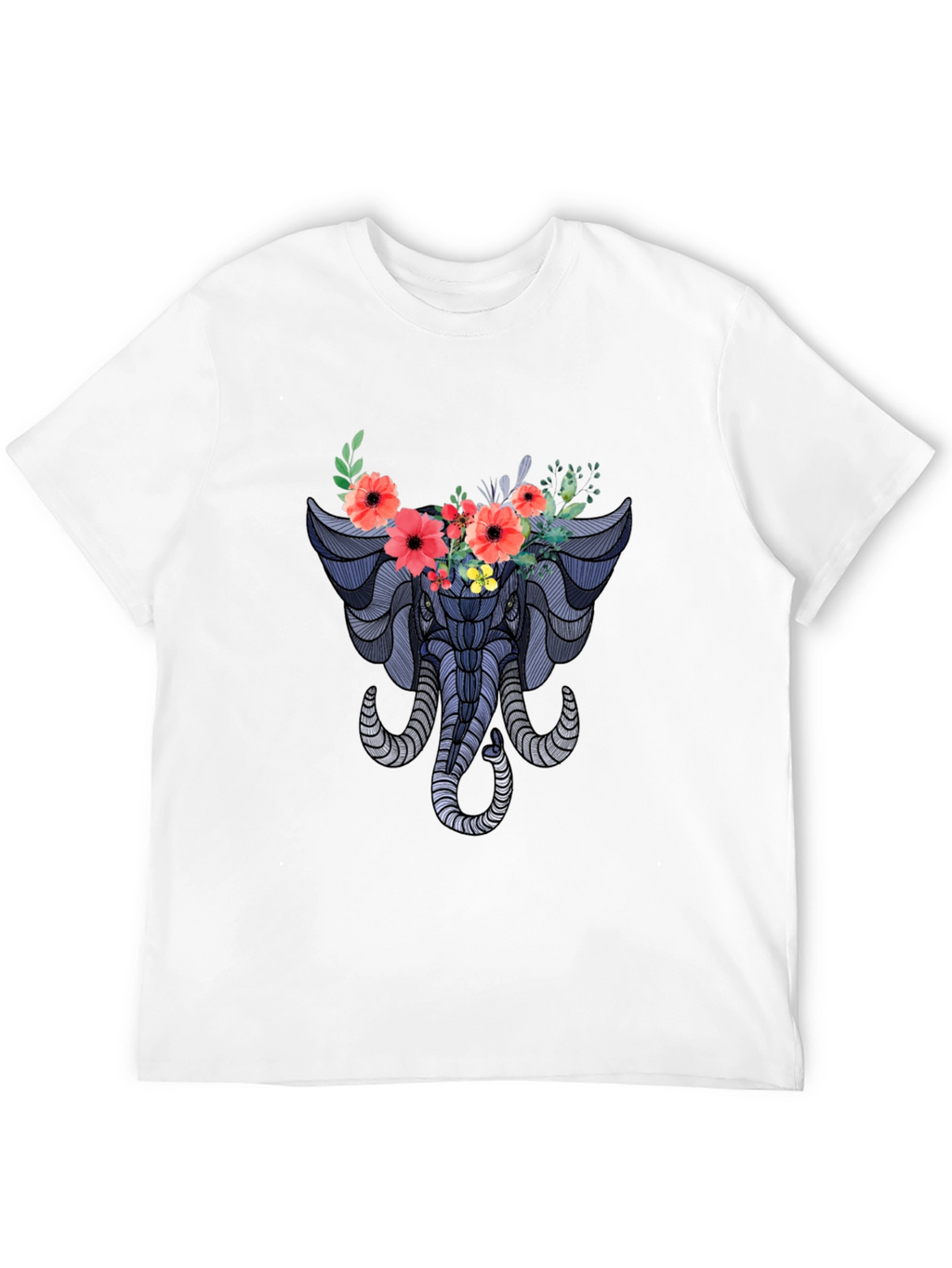 Floral Elephant Graphic T-Shirt