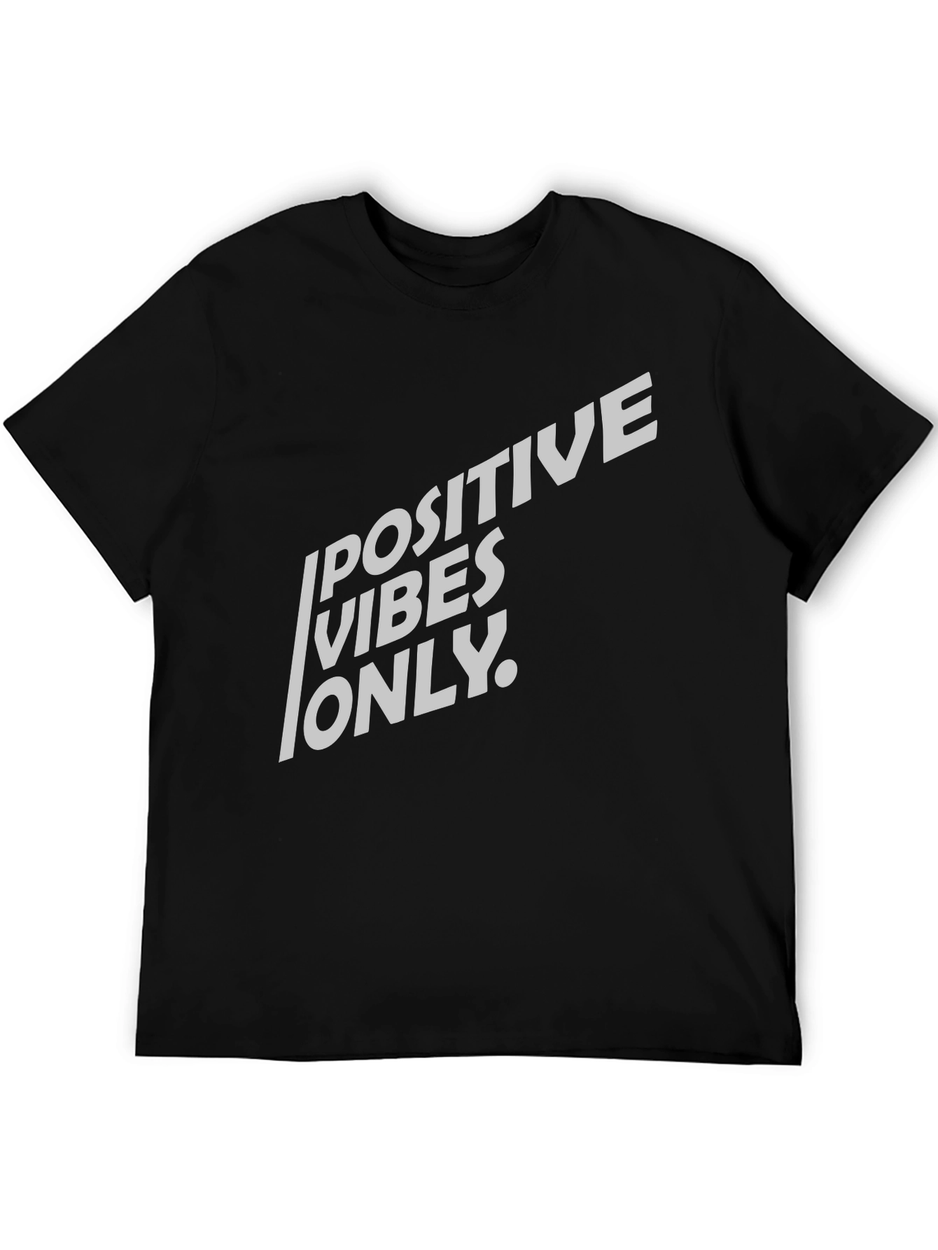 Positive Vibes Only Graphic T-Shirt - Black