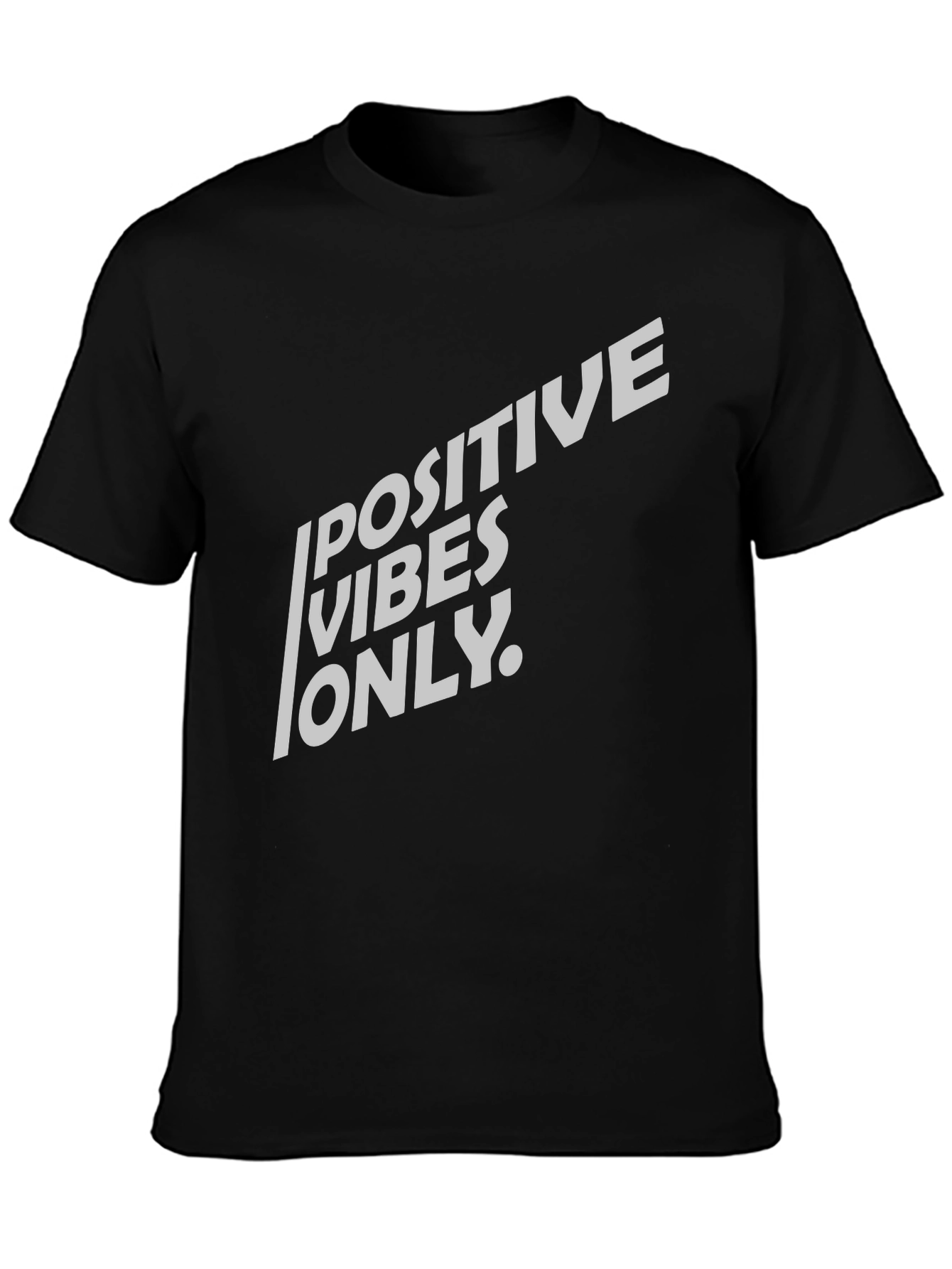 Positive Vibes Only Graphic T-Shirt - Black