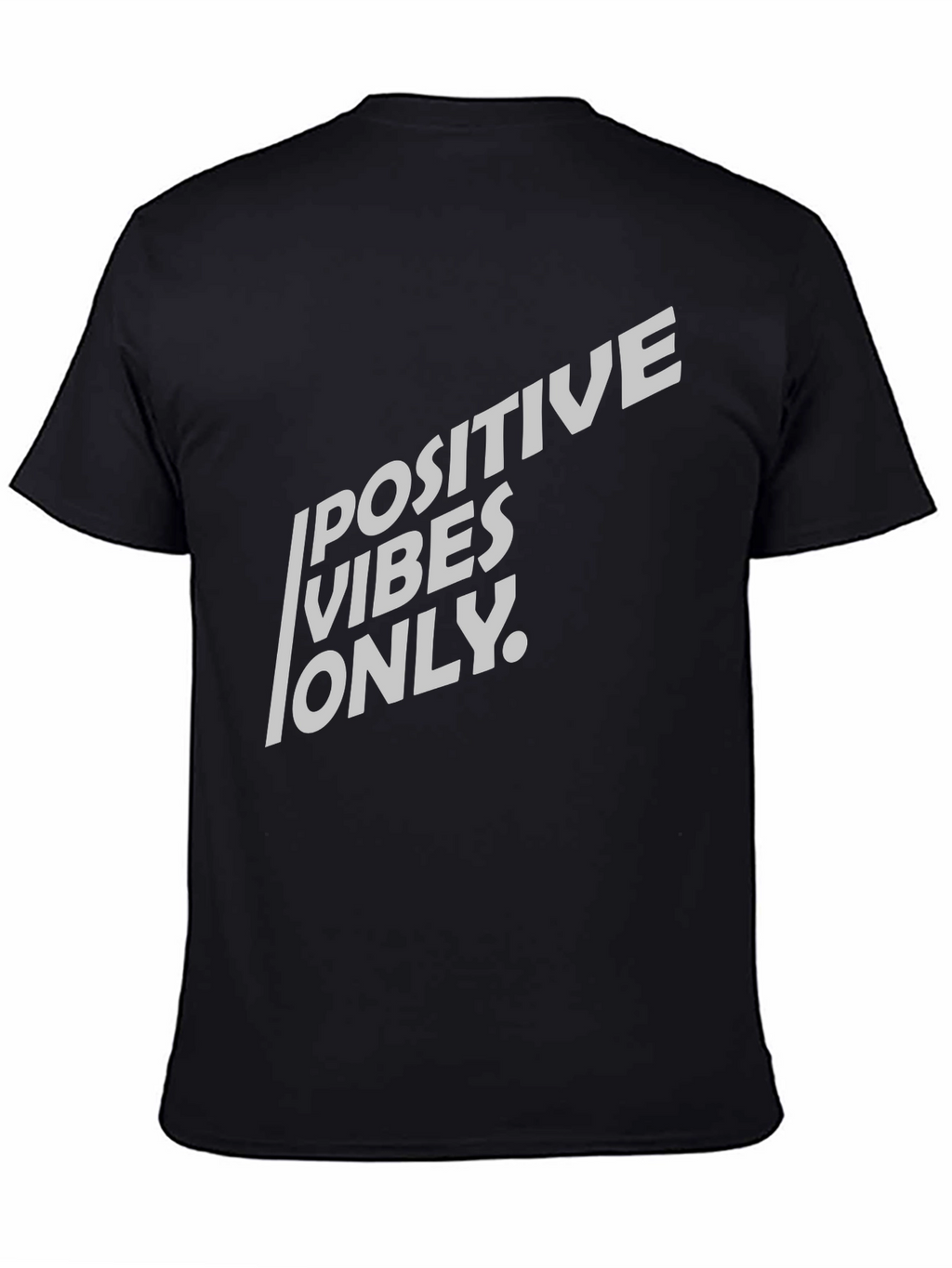 Positive Vibes Only Graphic T-Shirt - Black