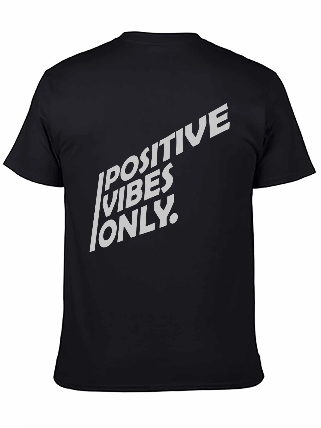 Positive Vibes Only Graphic T-Shirt - Black