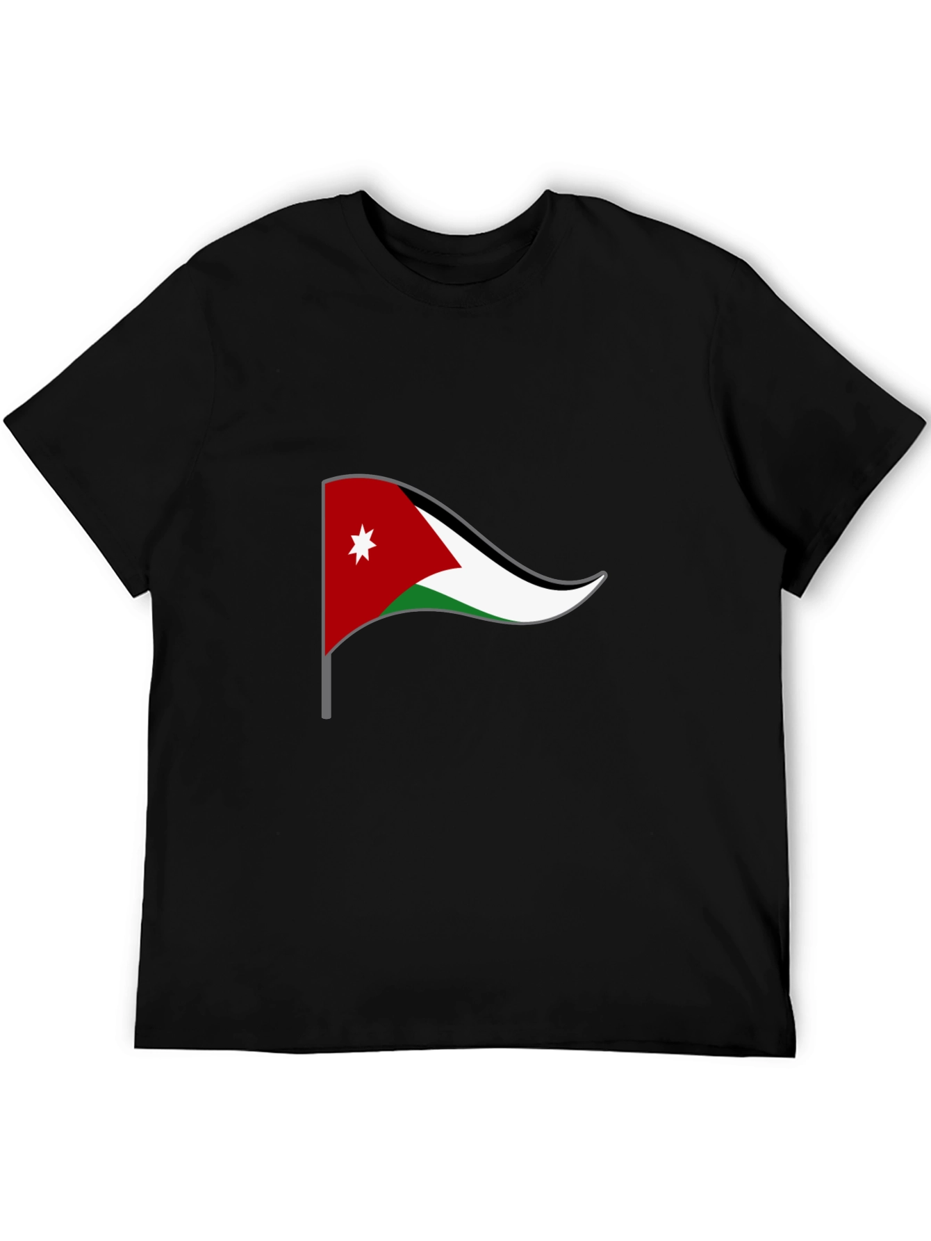 Jordan Flag Graphic T-Shirt - Black Short Sleeve