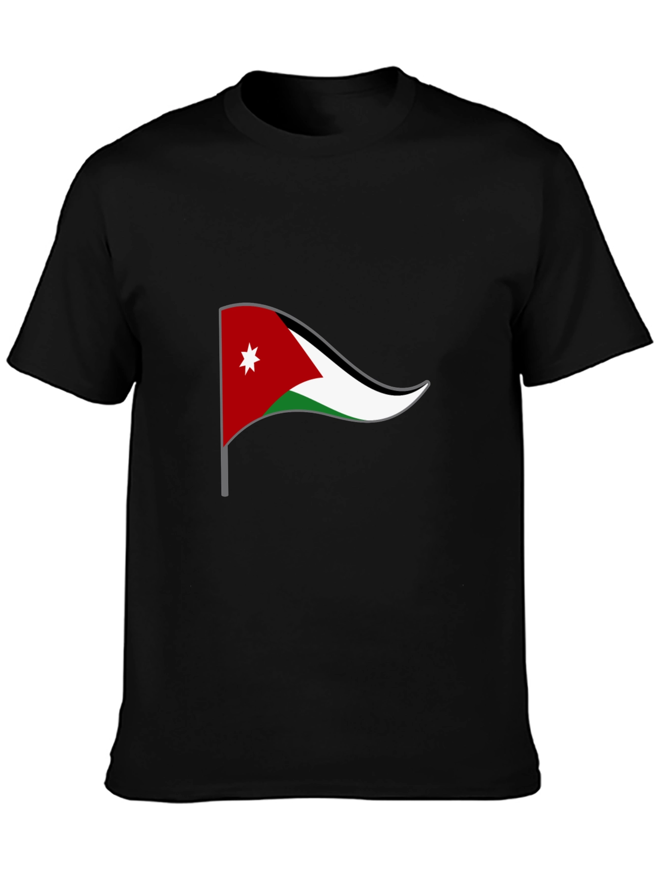 Jordan Flag Graphic T-Shirt - Black Short Sleeve