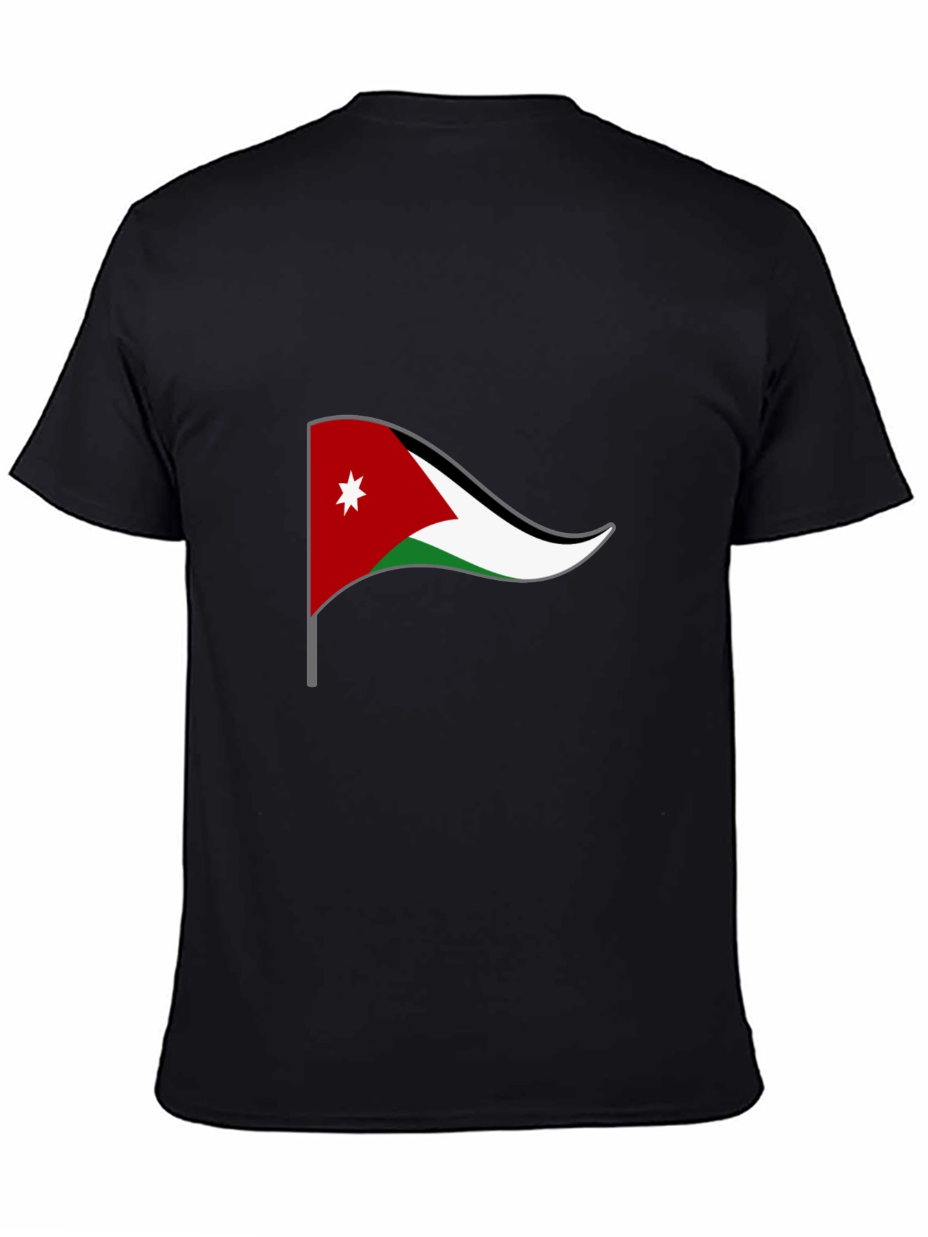 Jordan Flag Graphic T-Shirt - Black Short Sleeve