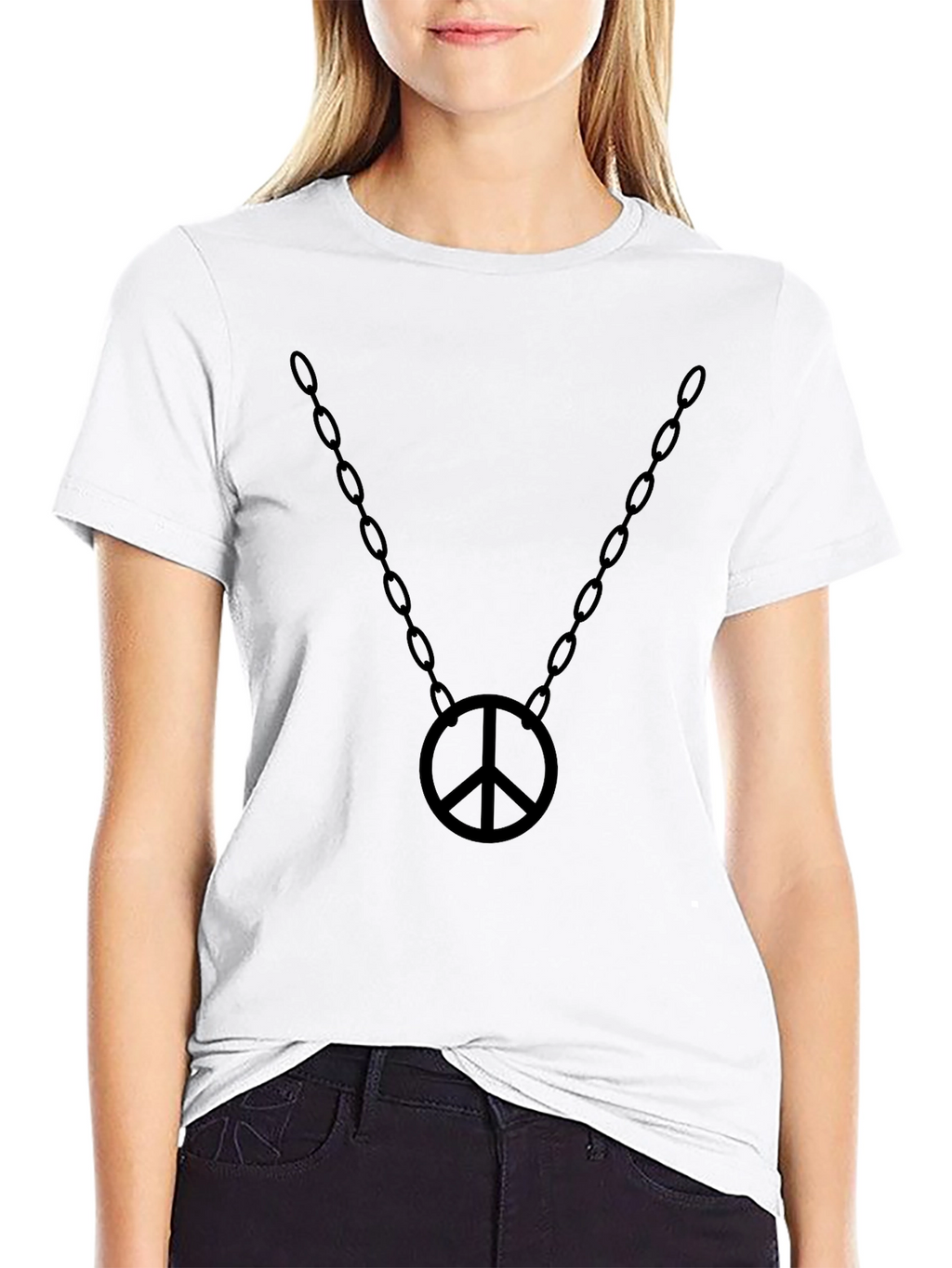 Peace Symbol Chain T-Shirt - Stylish Graphic Tee