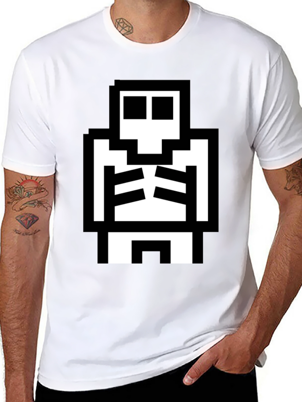 Pixel Skeleton Graphic Tee