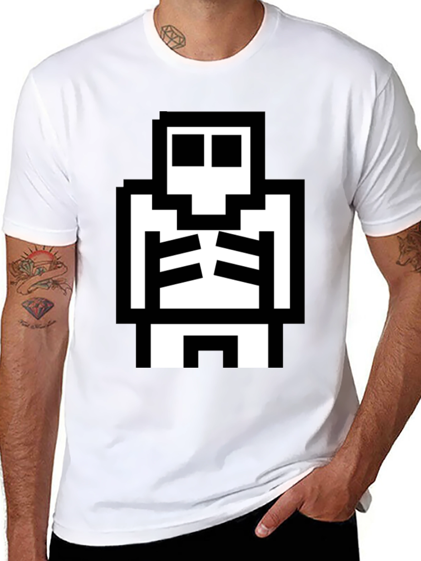 Pixel Skeleton Graphic Tee