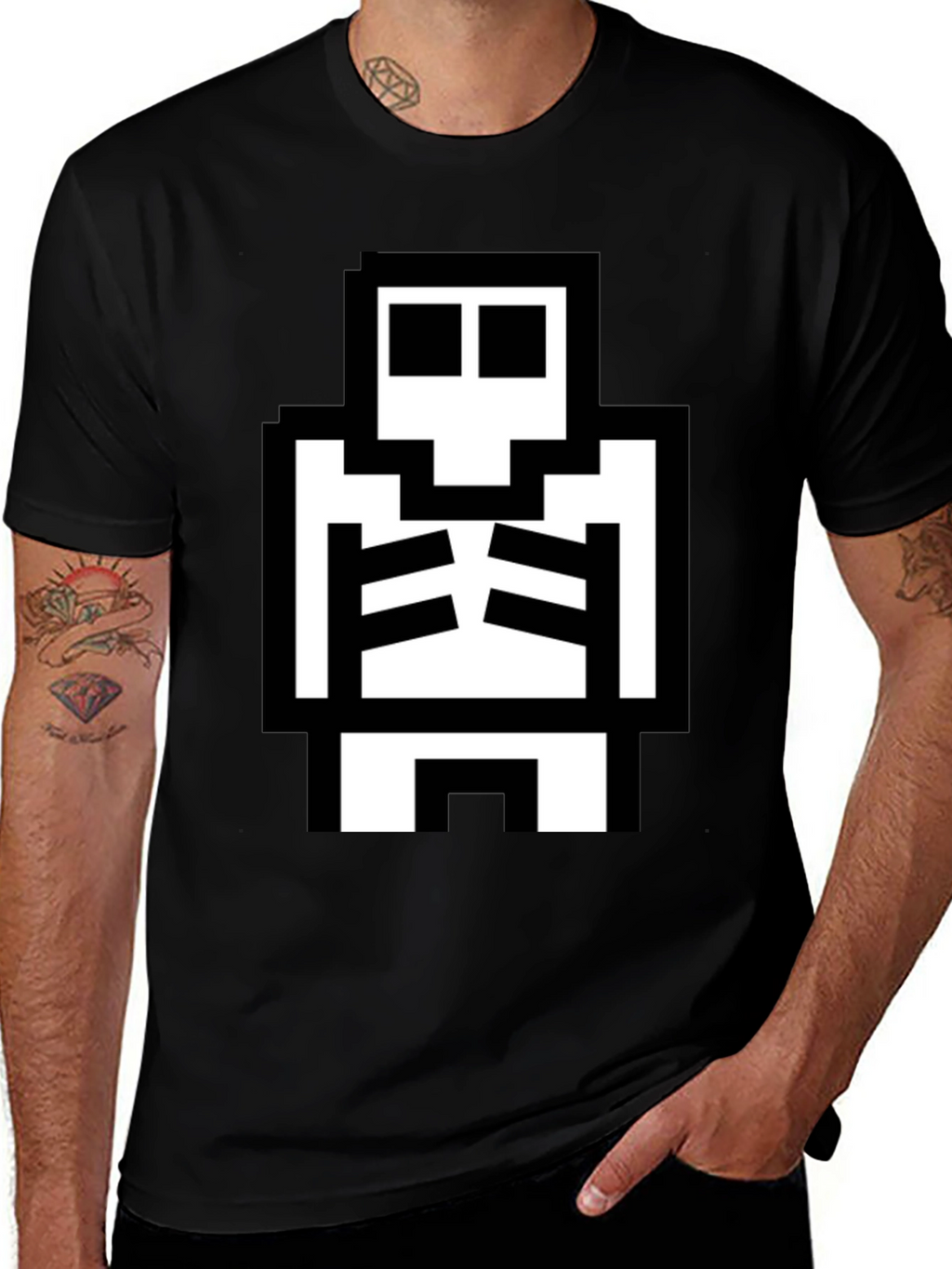Pixel Skeleton Graphic Tee