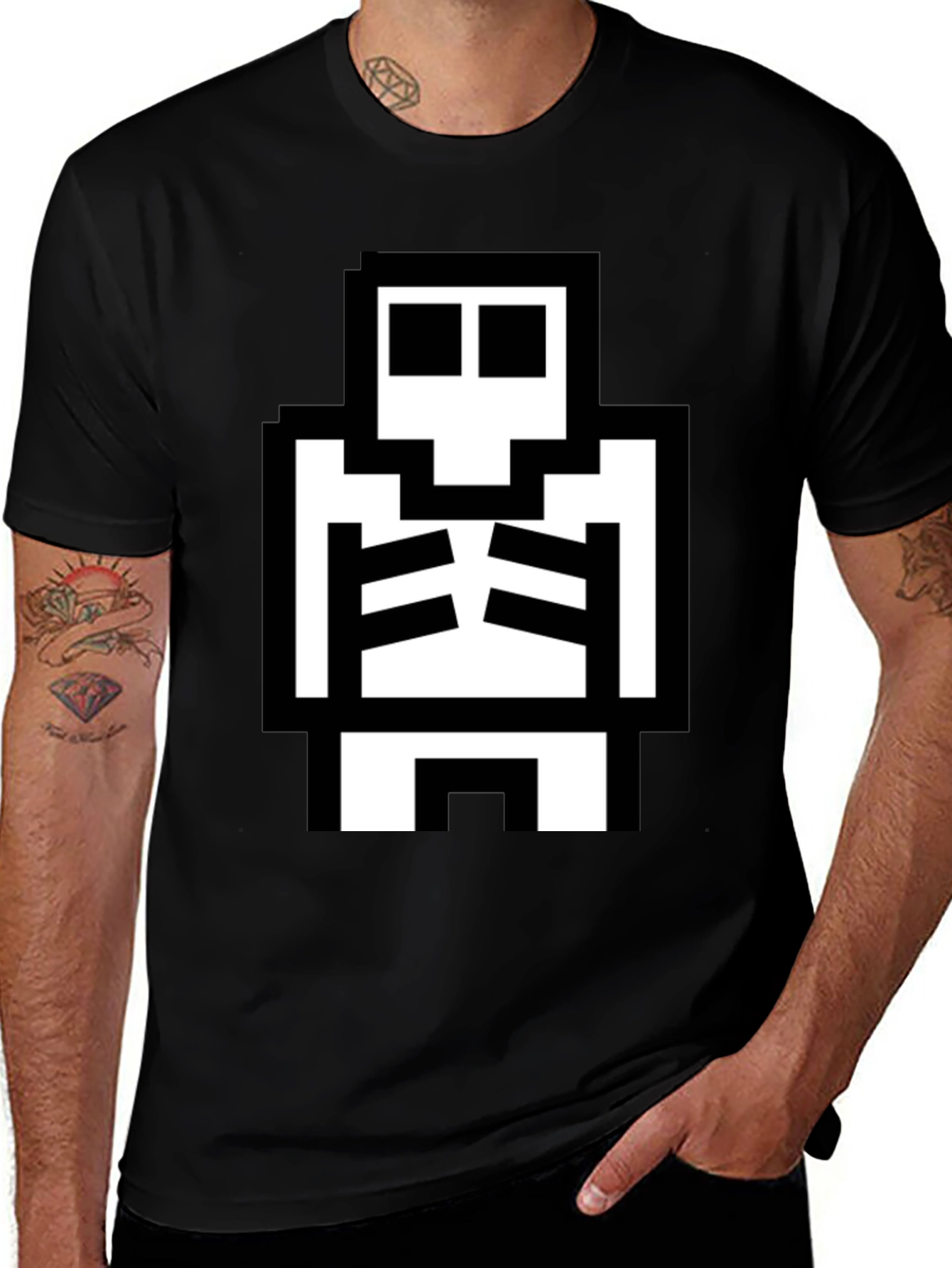 Pixel Skeleton Graphic Tee