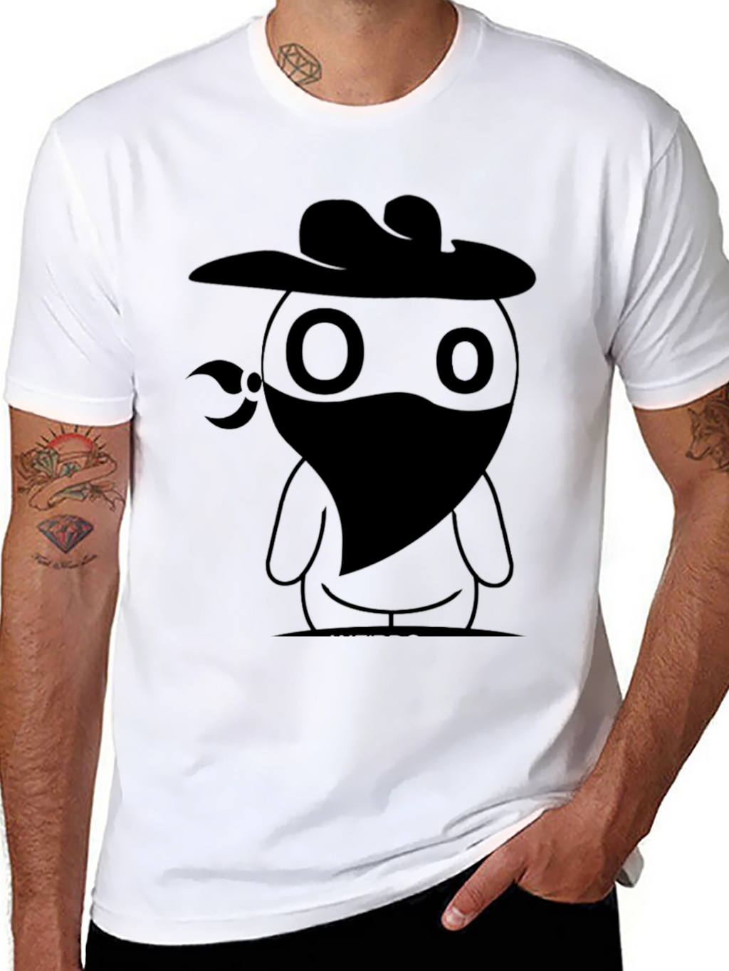 Cowboy Bandit Graphic Tee - Cool Black T-Shirt