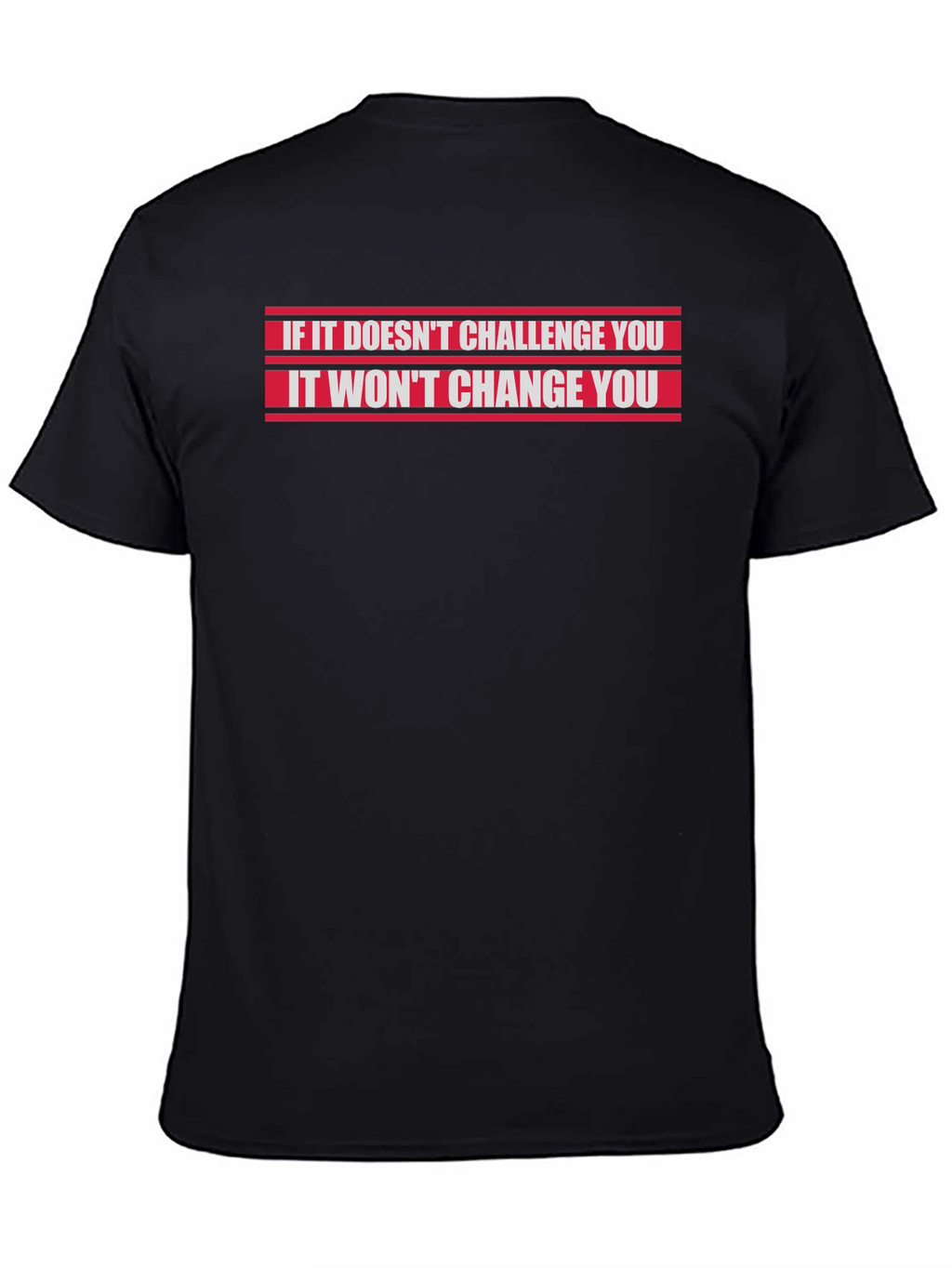 Challenge Yourself Black Graphic T-Shirt
